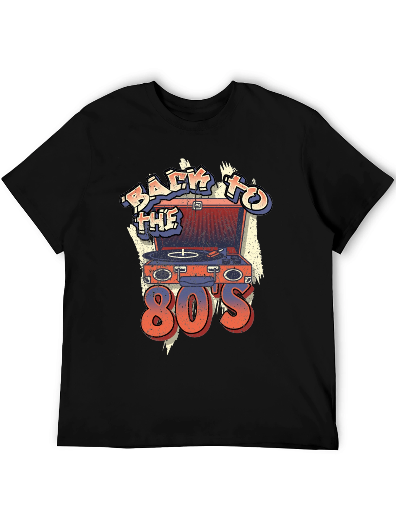 Retro 80s Turntable T-Shirt - Throwback Design