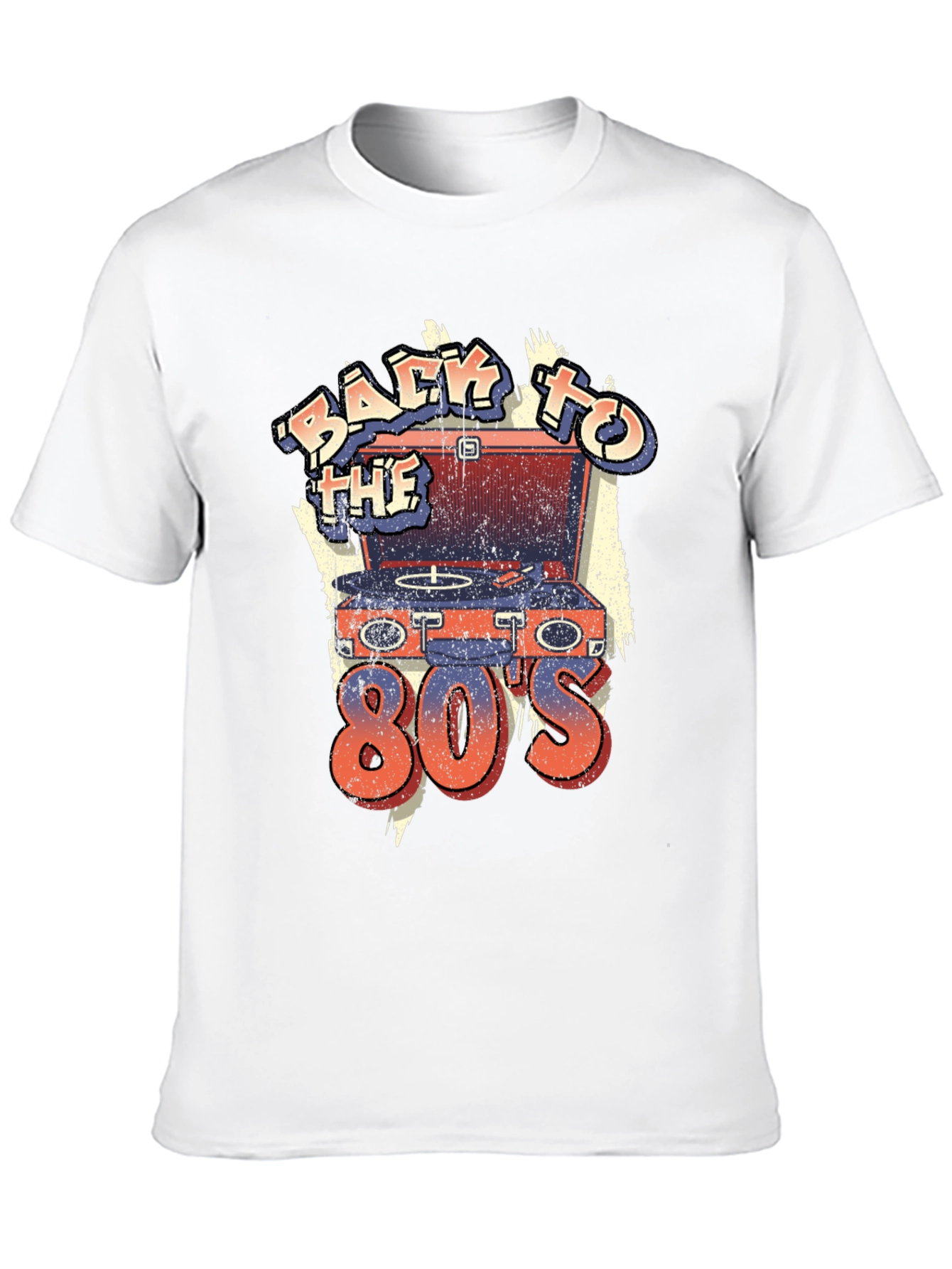 Retro 80s Turntable T-Shirt - Throwback Design