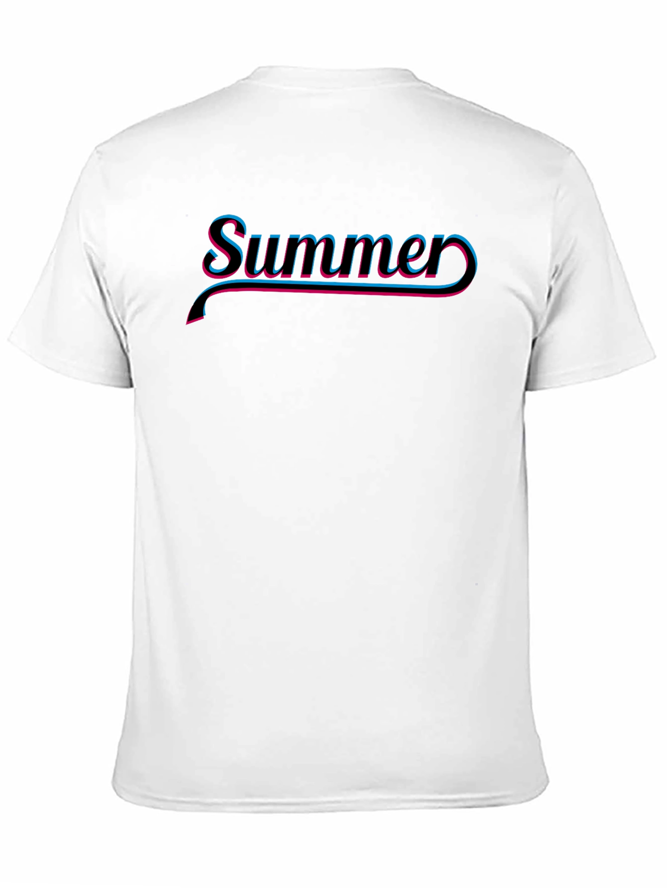 Summer Retro Style Graphic Tee - Black