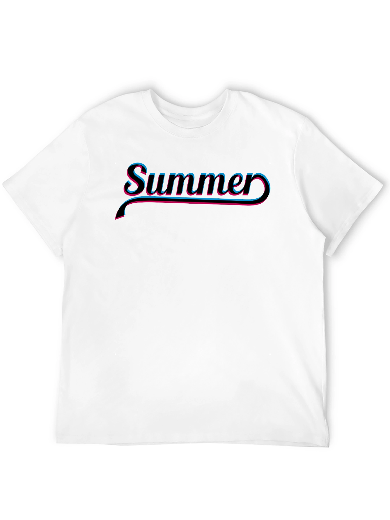 Summer Retro Style Graphic Tee - Black