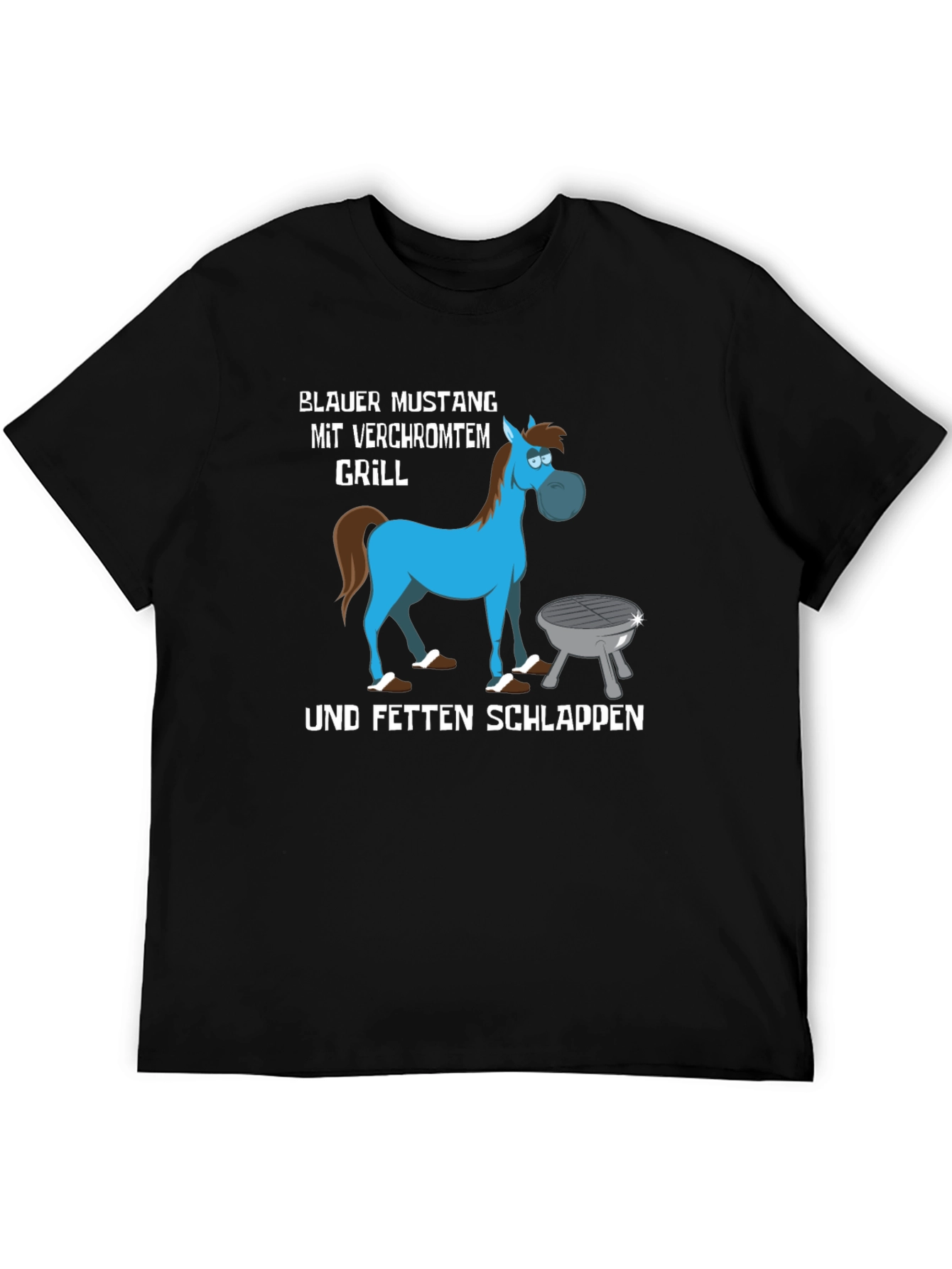Blauer Mustang Grill T-Shirt