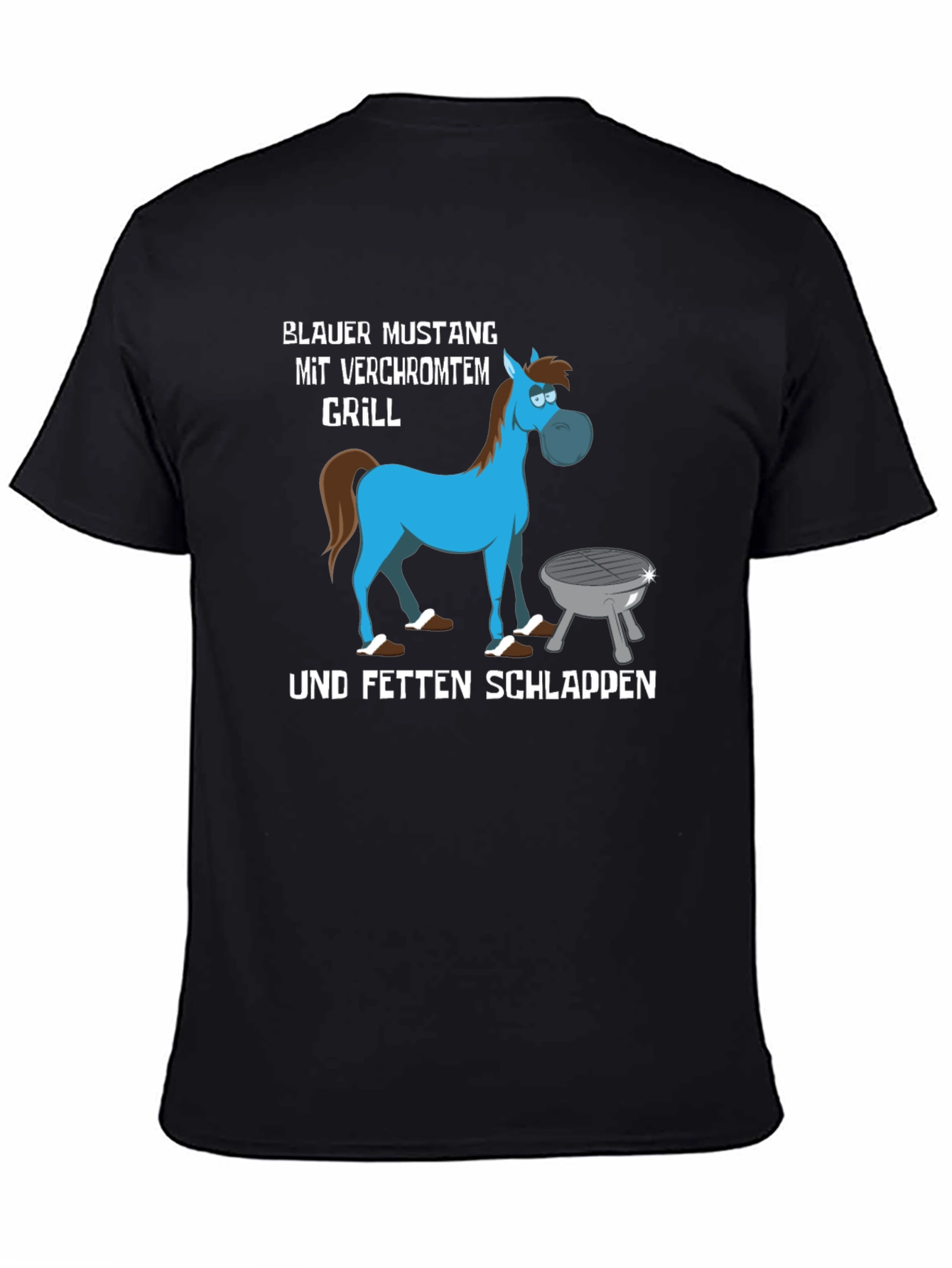 Blauer Mustang Grill T-Shirt
