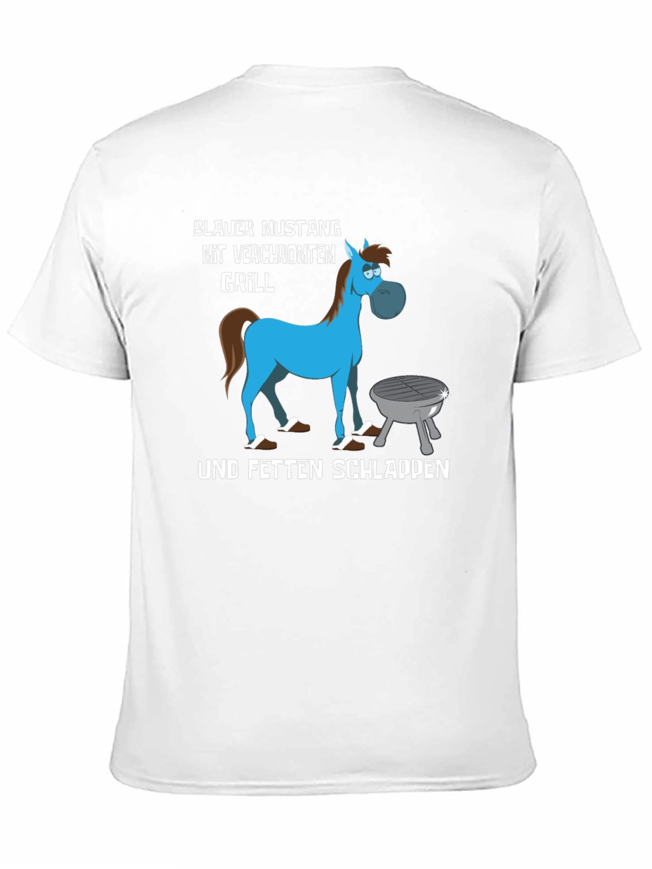Blauer Mustang Grill T-Shirt