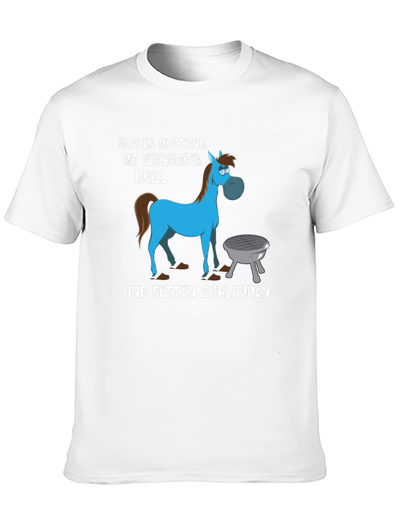 Blauer Mustang Grill T-Shirt