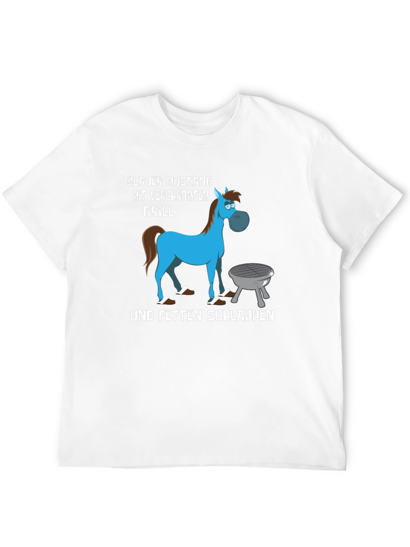 Blauer Mustang Grill T-Shirt