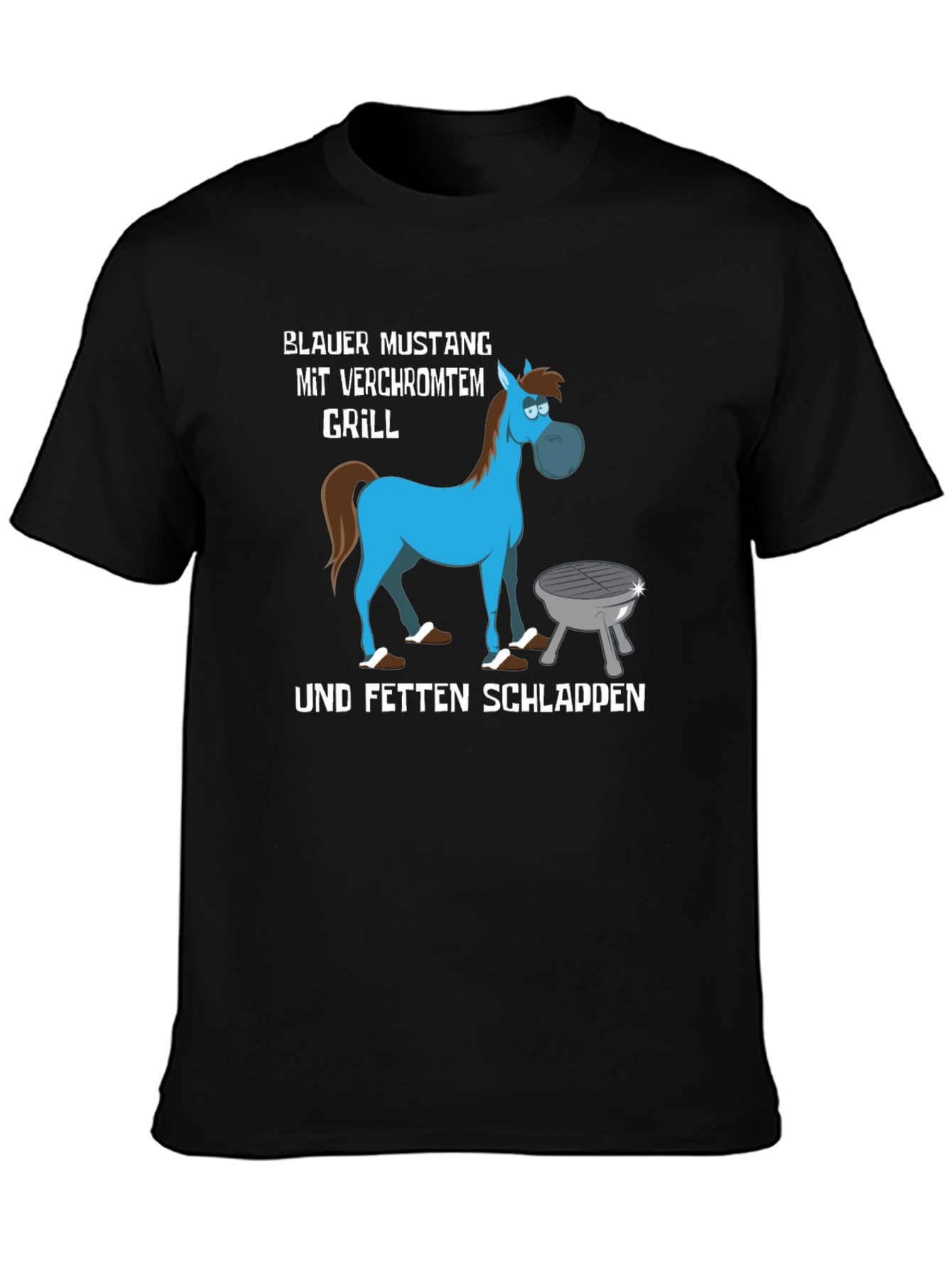 Blauer Mustang Grill T-Shirt