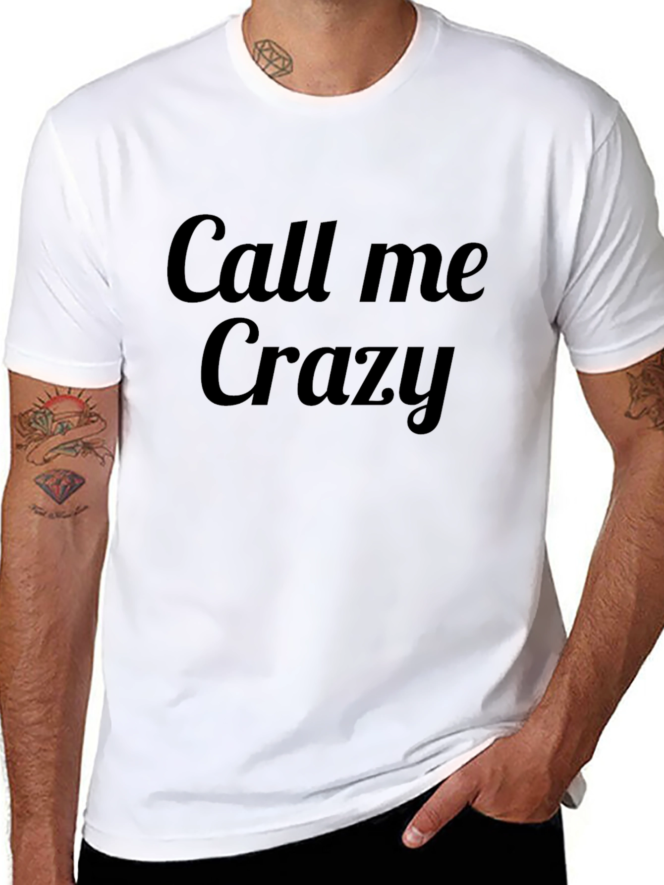 Call Me Crazy Black Tee Shirt