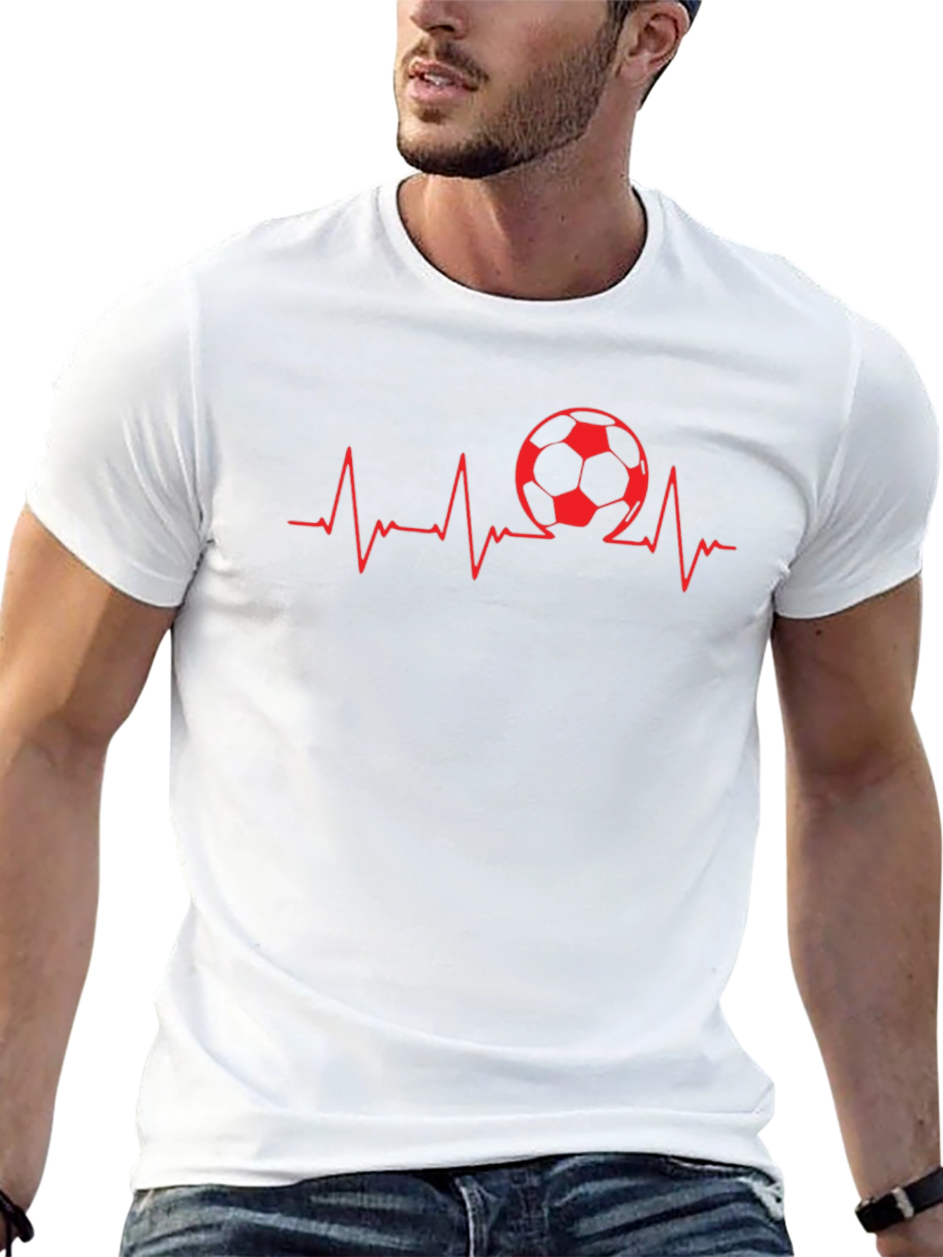 Soccer Heartbeat T-Shirt - Passionate Fan Apparel