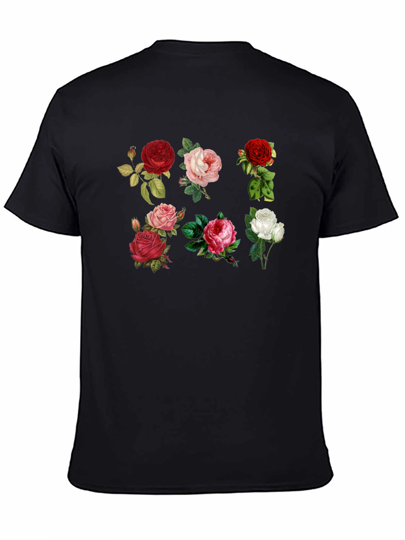 Floral Roses T-Shirt - Botanical Print Tee