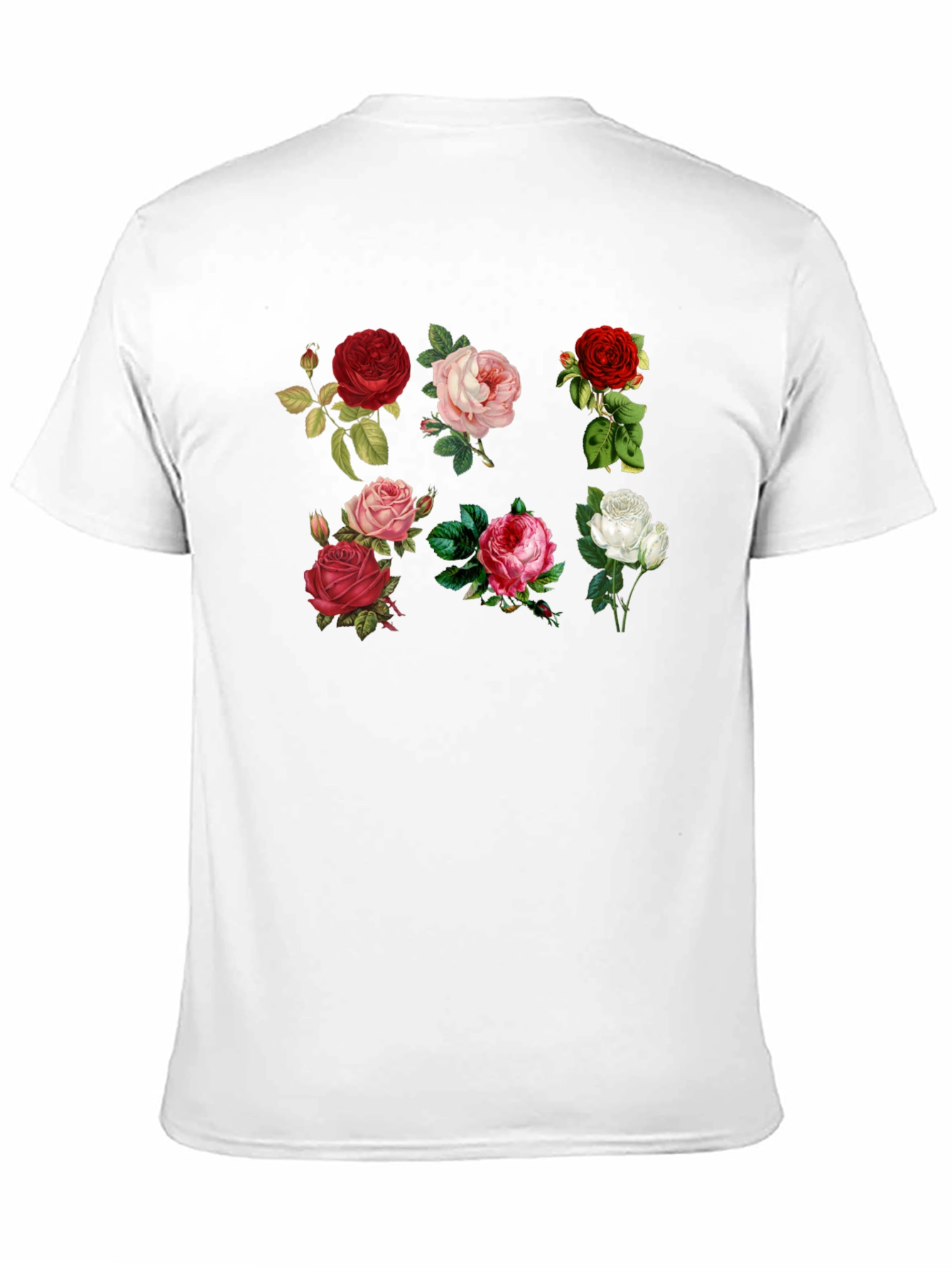 Floral Roses T-Shirt - Botanical Print Tee
