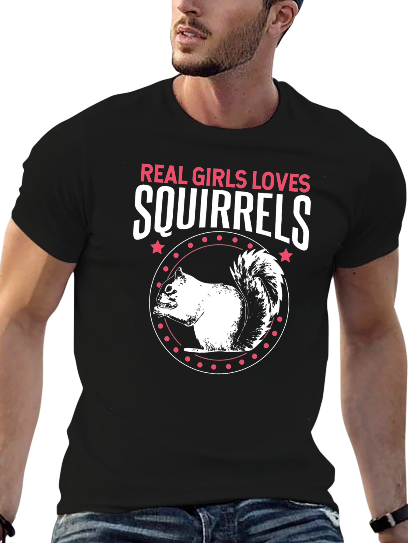 Real Girls Love Squirrels Graphic Tee