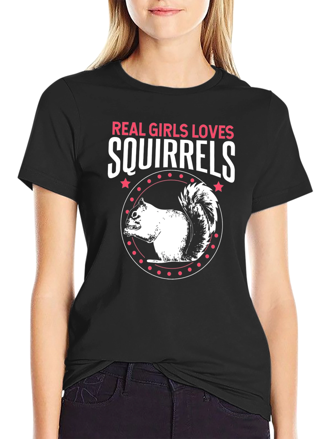 Real Girls Love Squirrels Graphic Tee