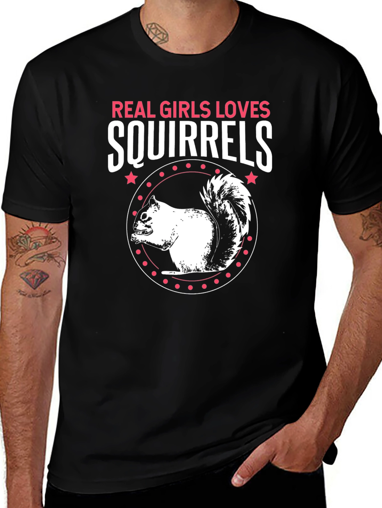 Real Girls Love Squirrels Graphic Tee