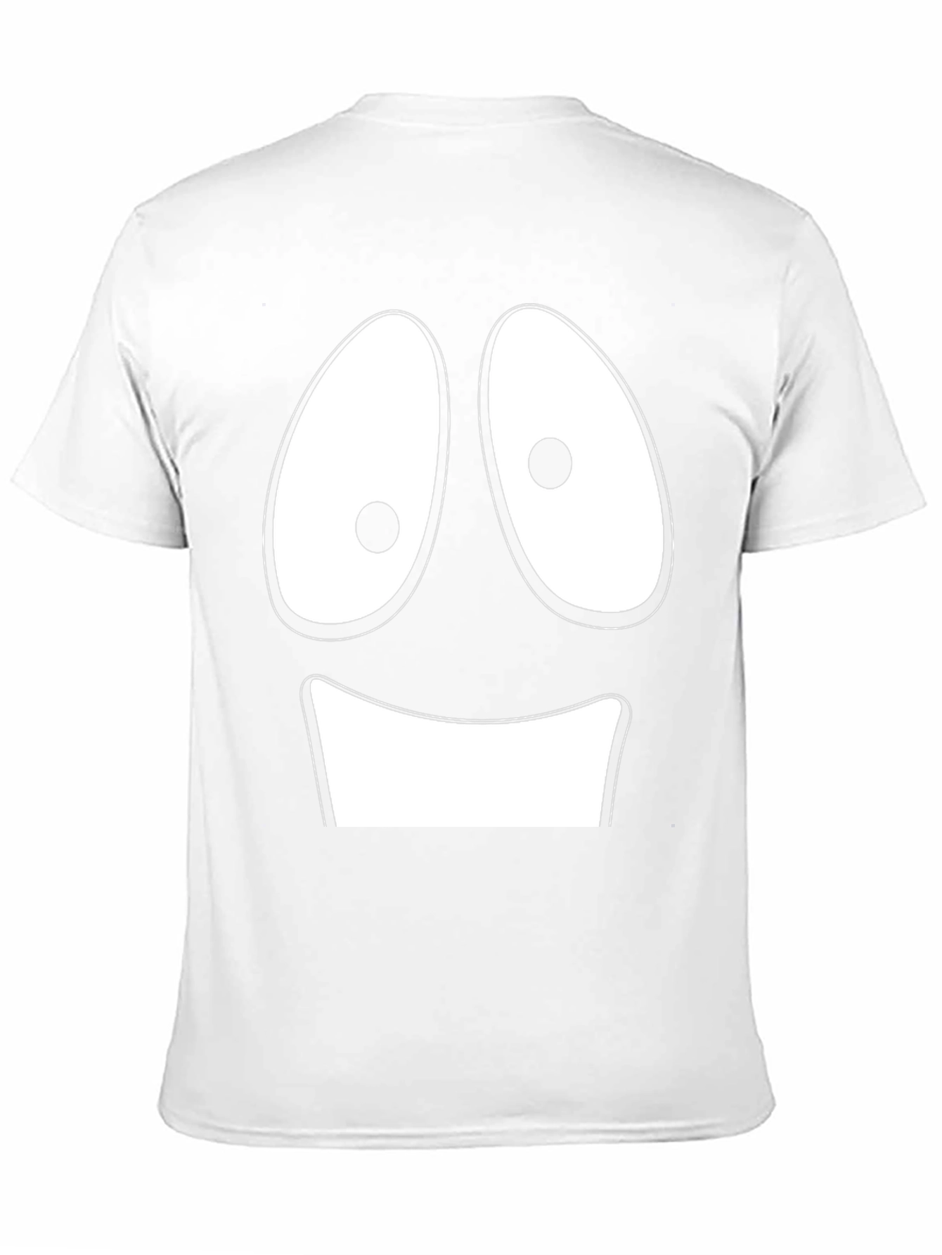 Funny Cartoon Face Black T-Shirt