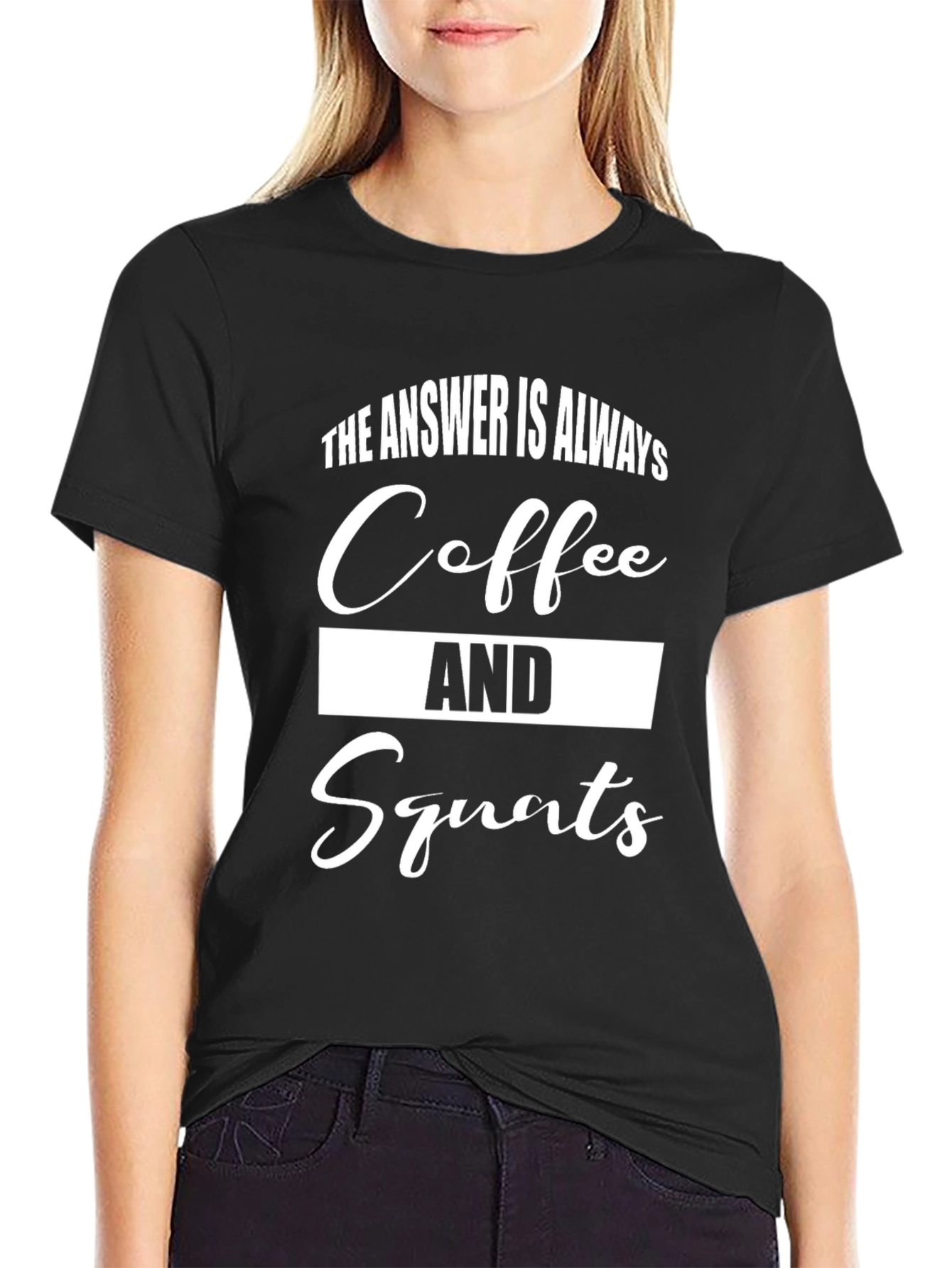 Coffee and Squats Black Graphic Tee