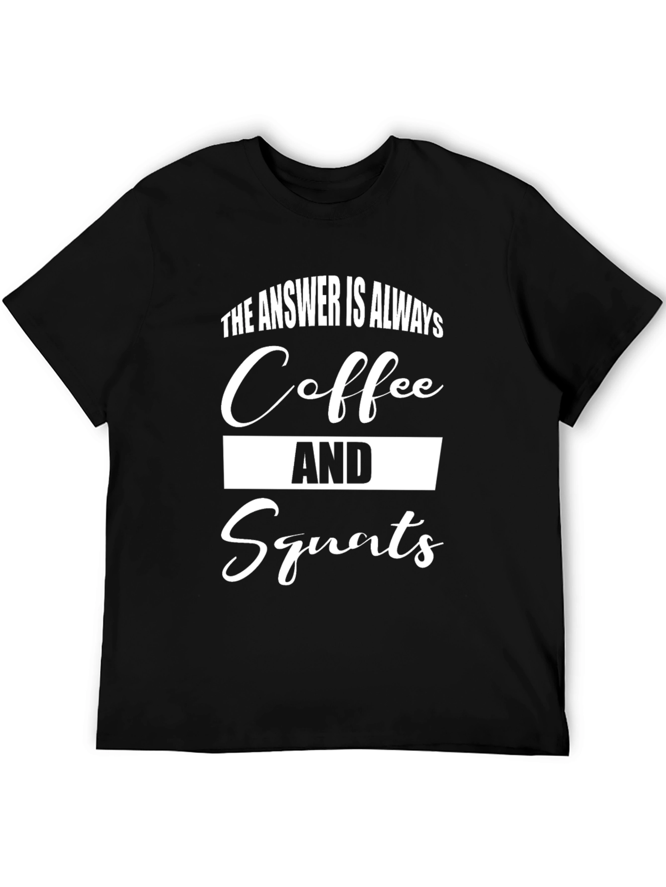 Coffee and Squats Black Graphic Tee