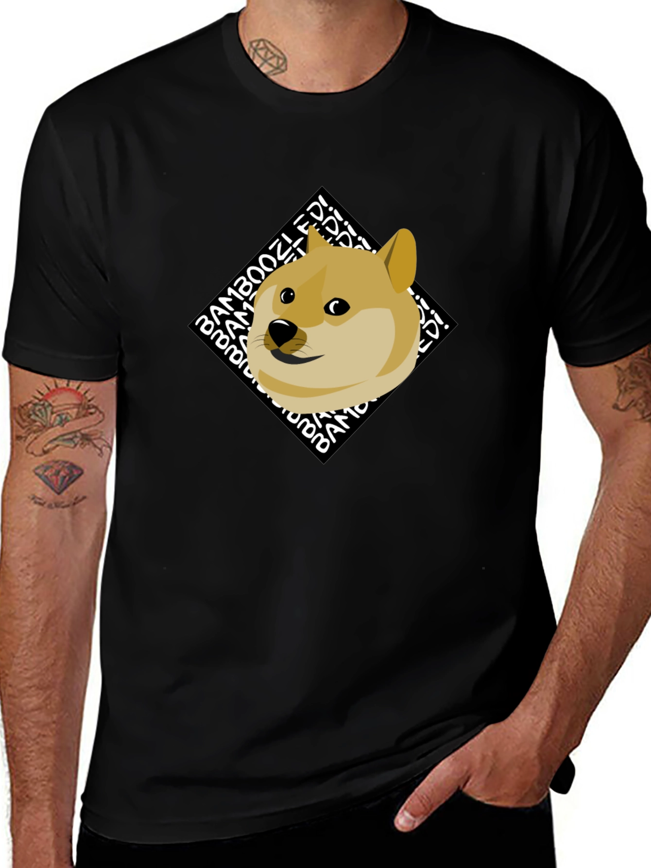 Doge Bamboozled! Mens Black Graphic Tee