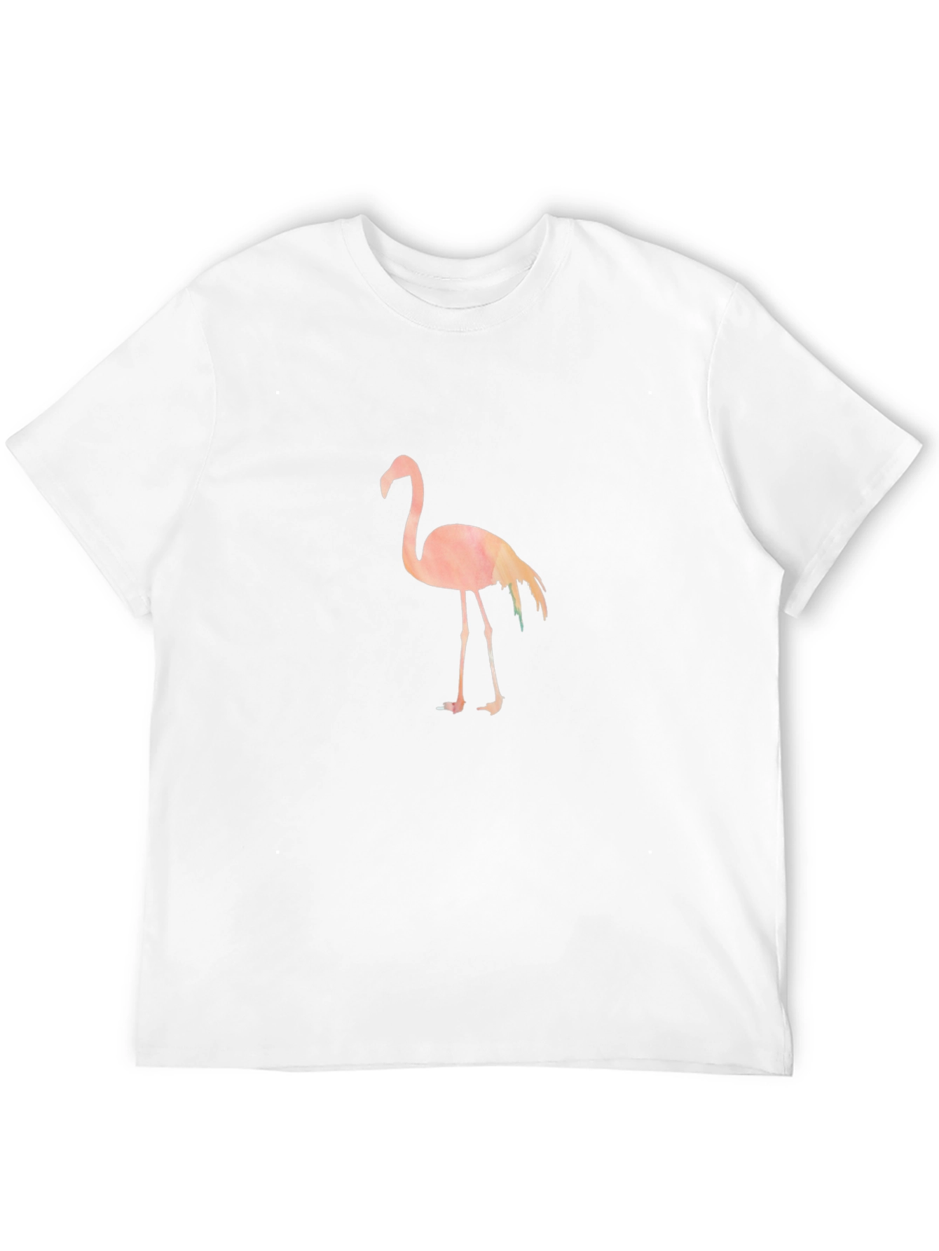 Mens Black T-Shirt with Flamingo Graphic
