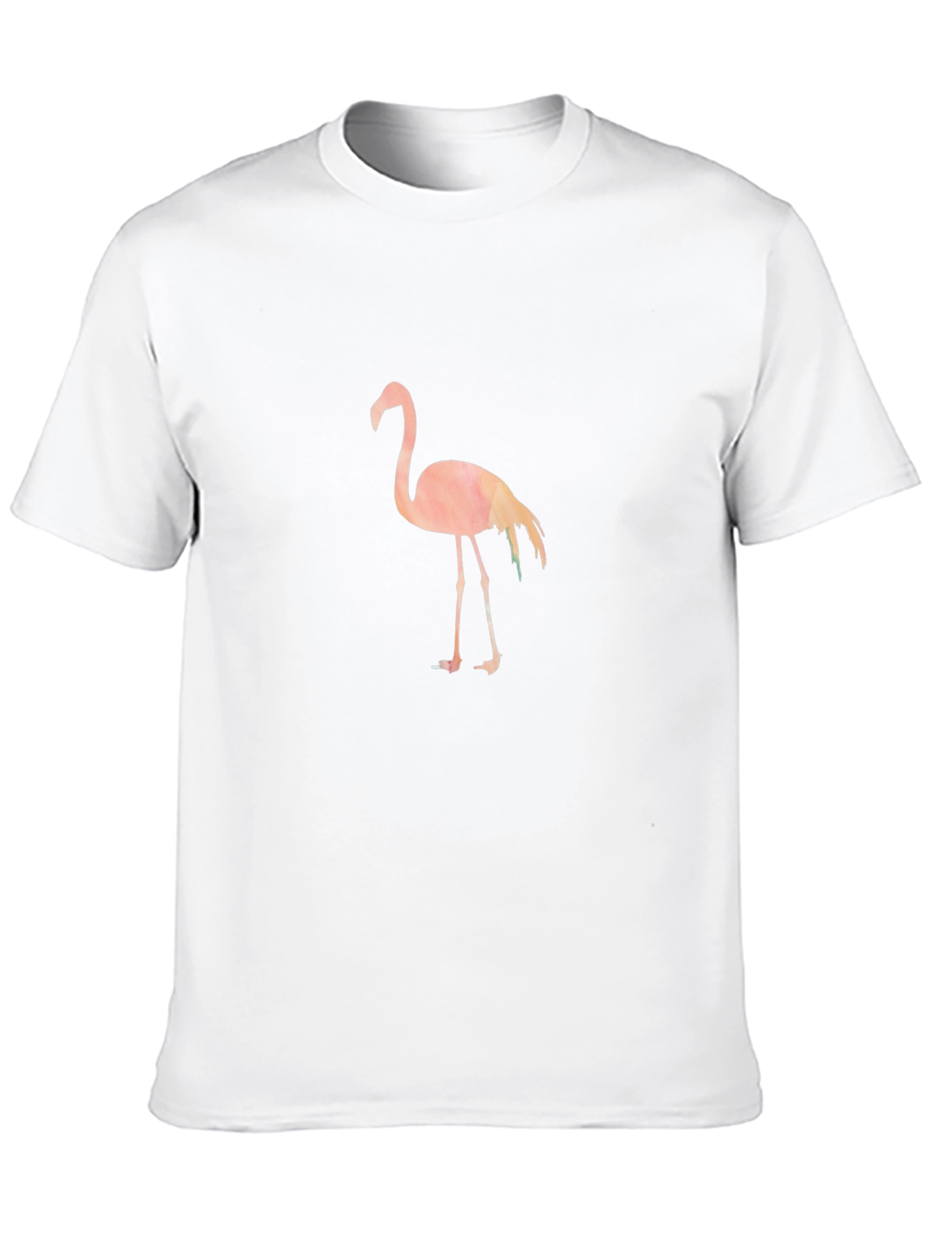Mens Black T-Shirt with Flamingo Graphic