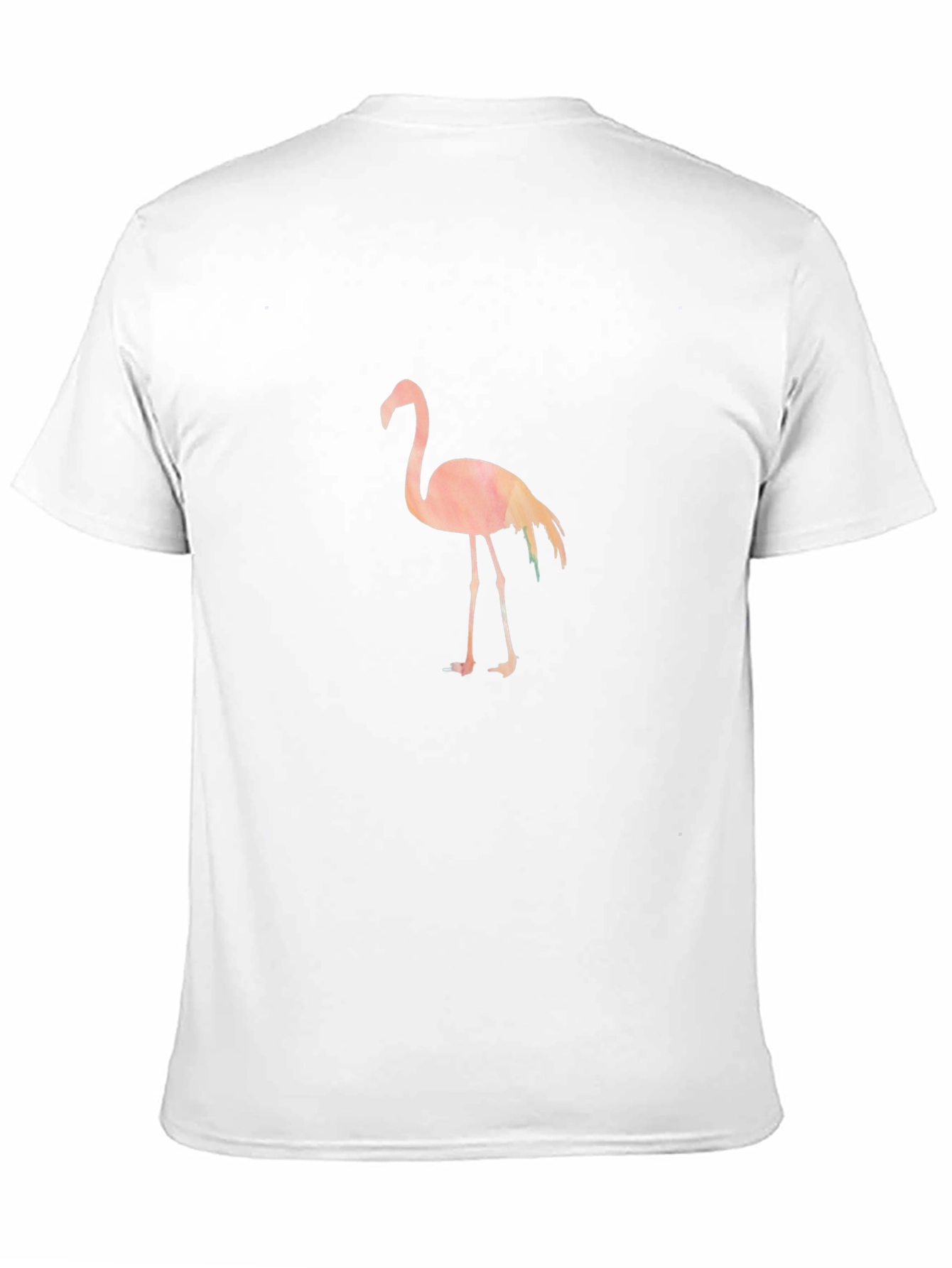 Mens Black T-Shirt with Flamingo Graphic