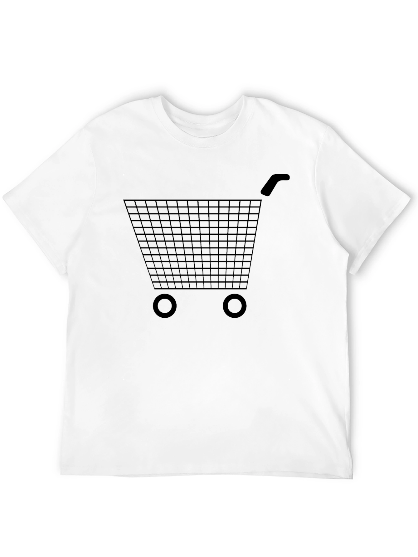 Shopping Cart Graphic Tee - Black Cotton