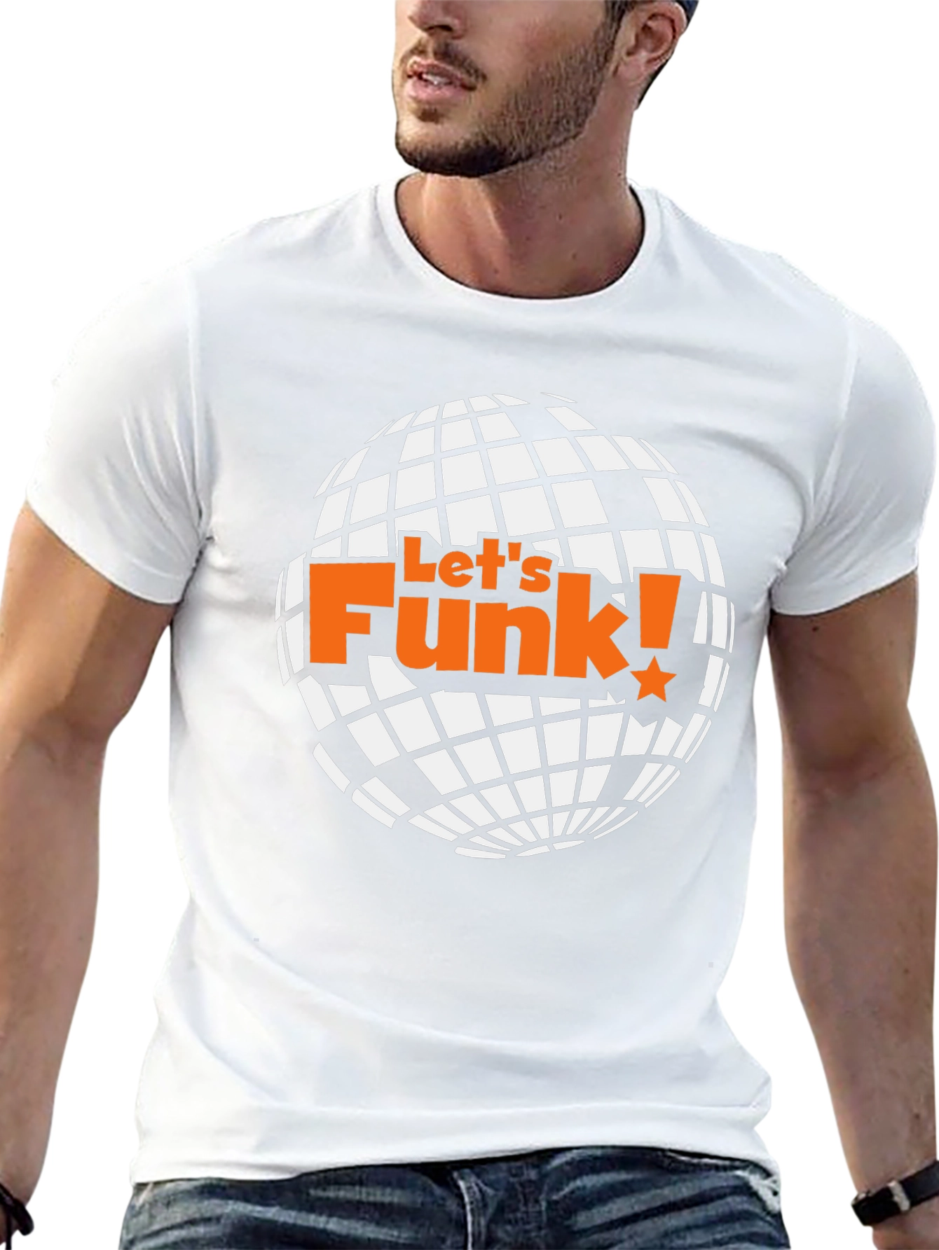 Lets Funk! Graphic T-Shirt - Retro Disco Ball Design