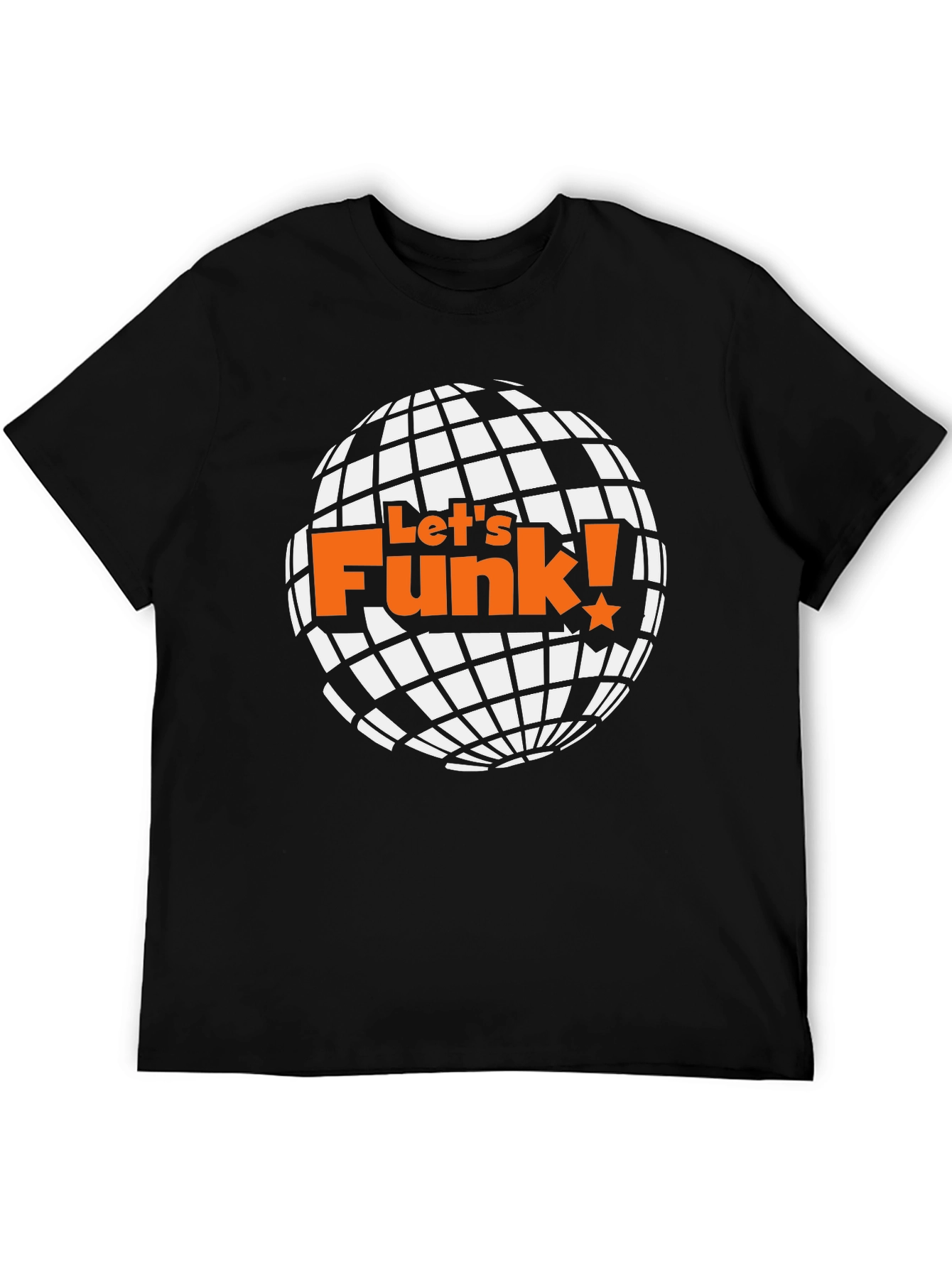 Lets Funk! Graphic T-Shirt - Retro Disco Ball Design
