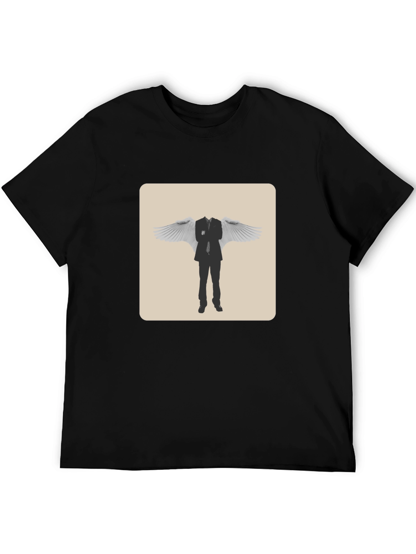 Angel Investor T-Shirt - Mens Black Cotton Tee