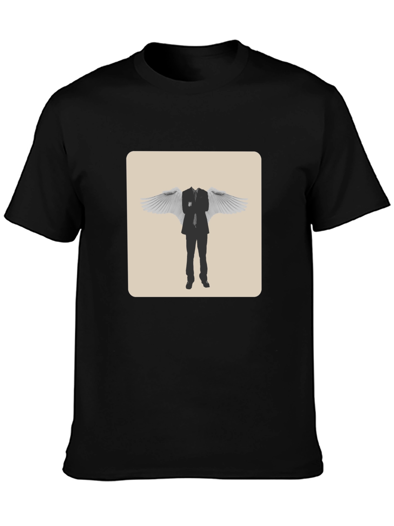 Angel Investor T-Shirt - Mens Black Cotton Tee