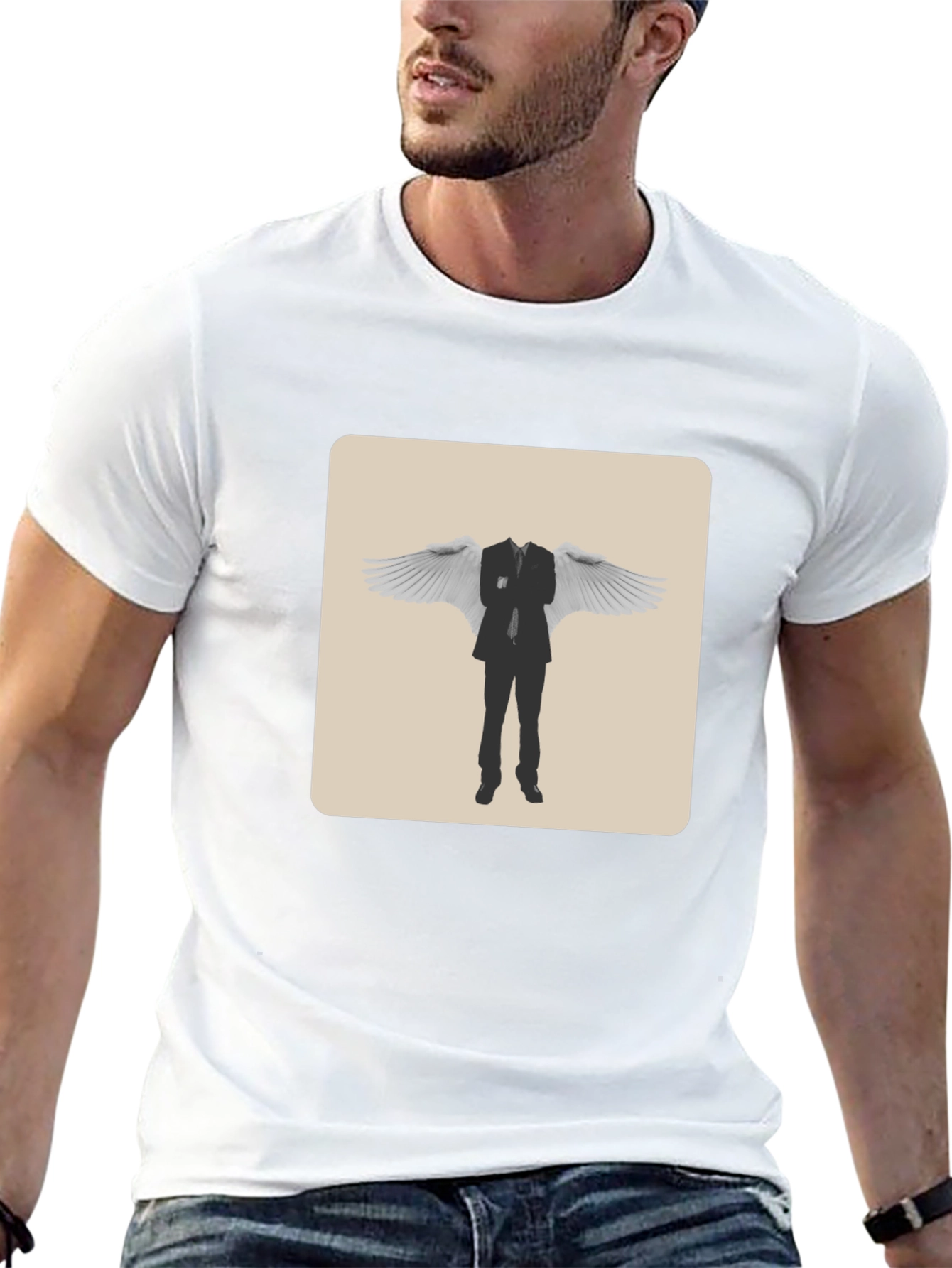 Angel Investor T-Shirt - Mens Black Cotton Tee