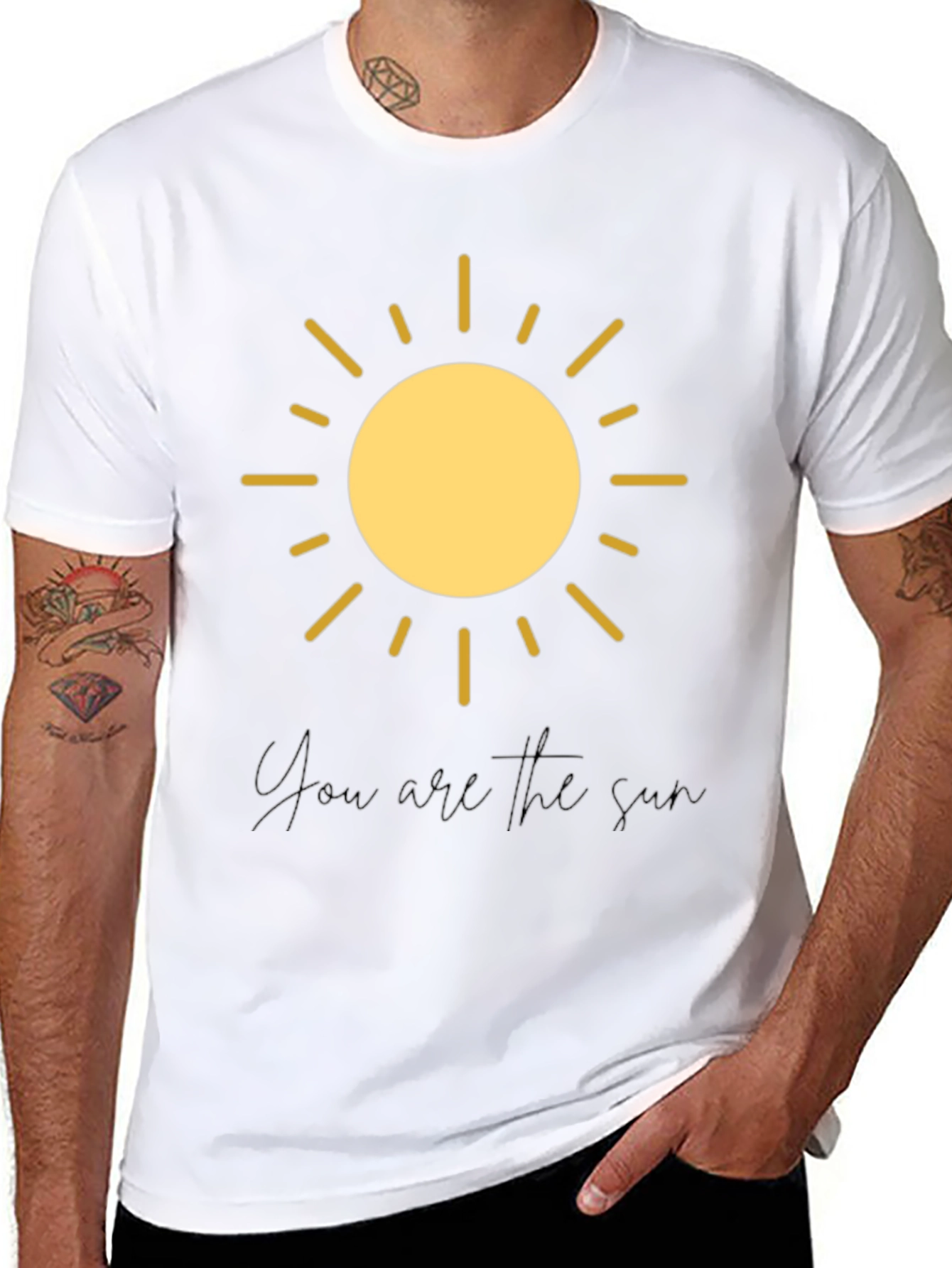 Sunny Days Graphic Tee - Black Cotton Sun T-Shirt