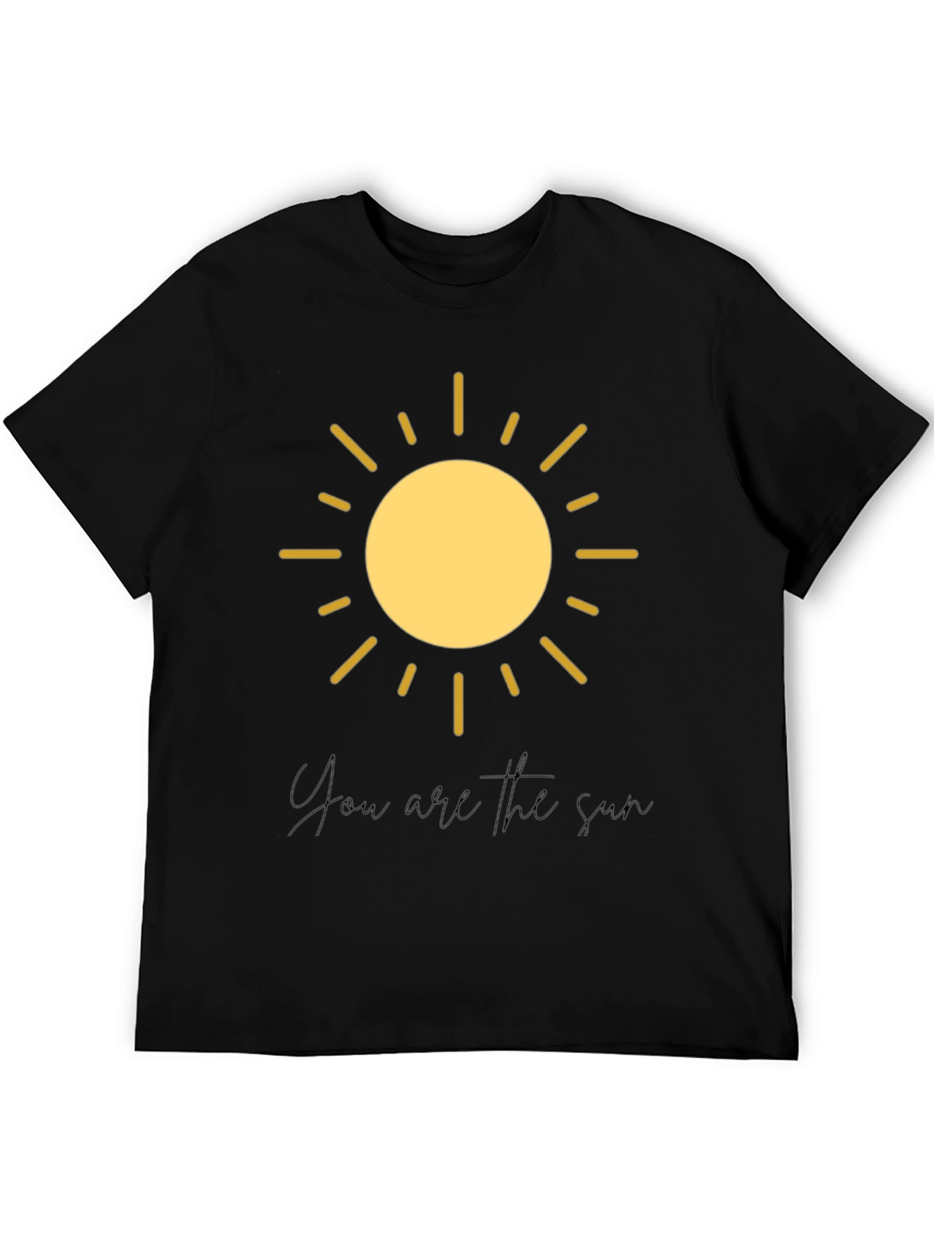 Sunny Days Graphic Tee - Black Cotton Sun T-Shirt