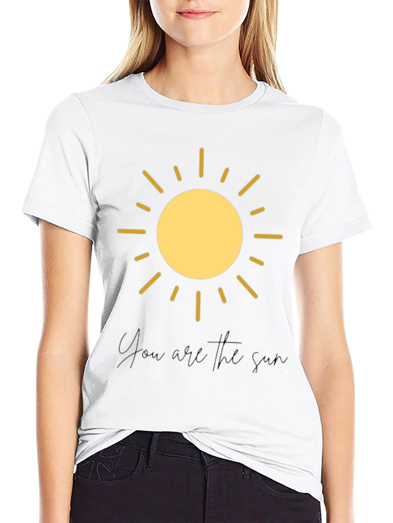 Sunny Days Graphic Tee - Black Cotton Sun T-Shirt