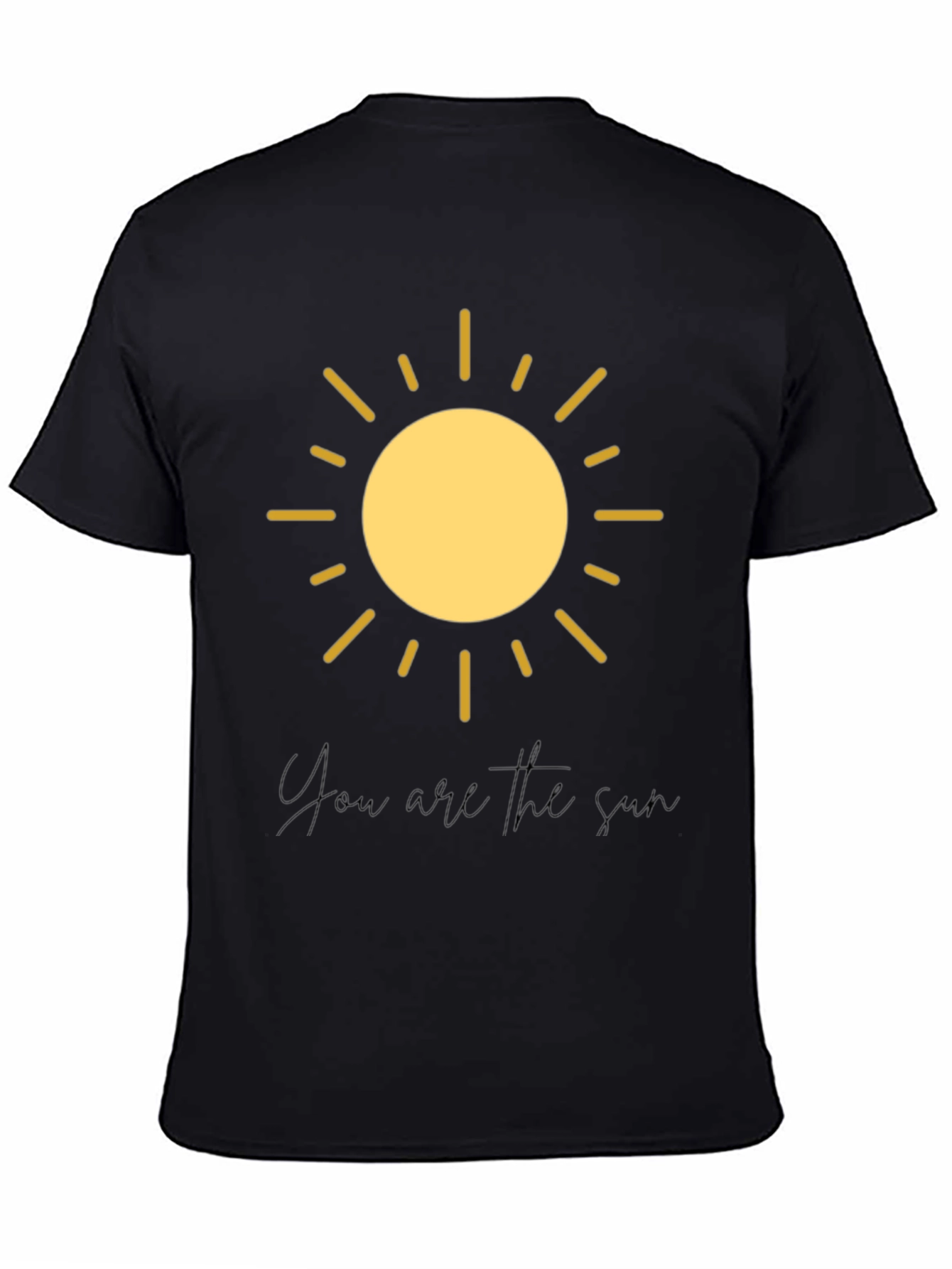 Sunny Days Graphic Tee - Black Cotton Sun T-Shirt