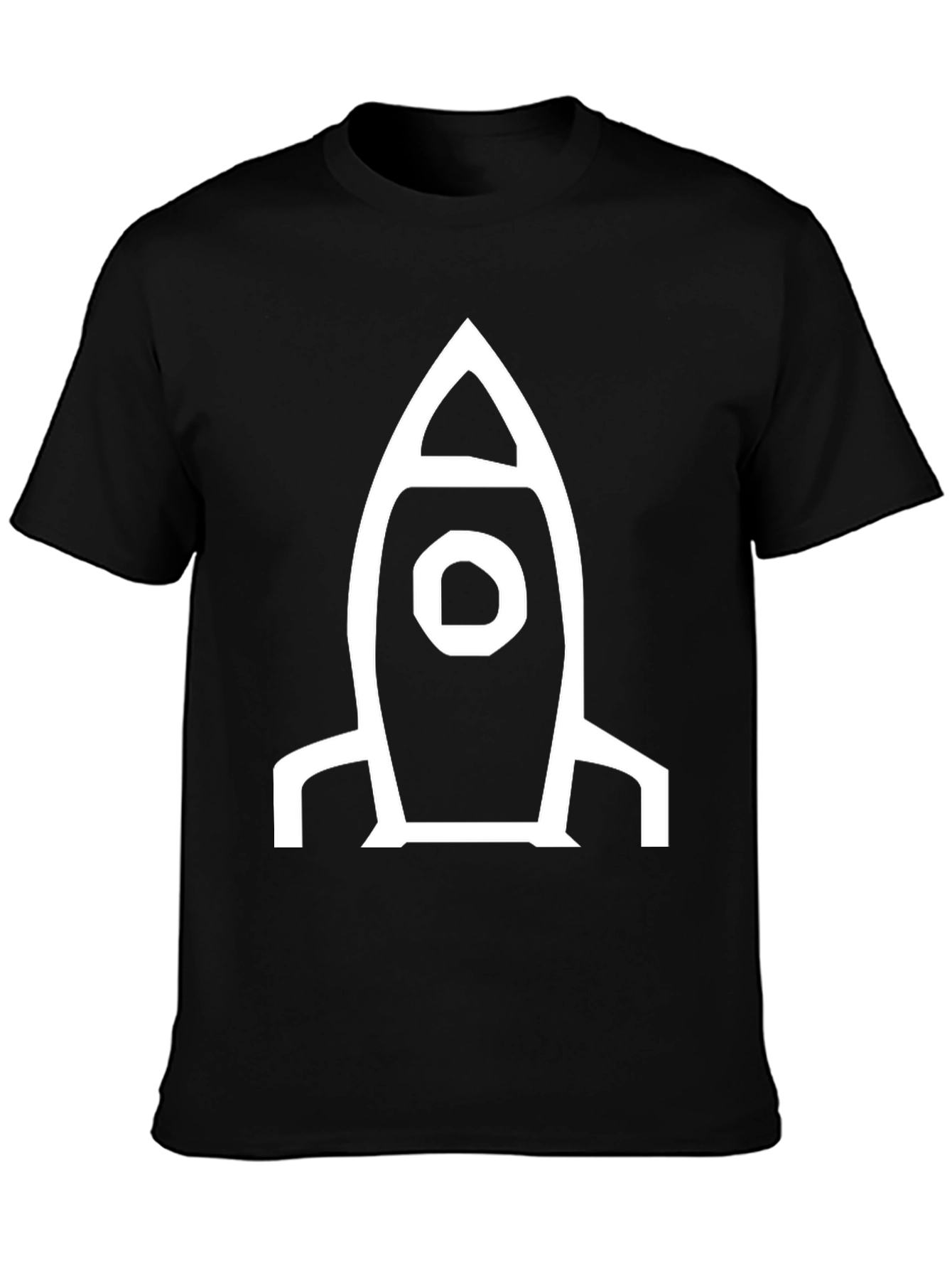 Rocket Graphic T-Shirt - Black Cotton Blend
