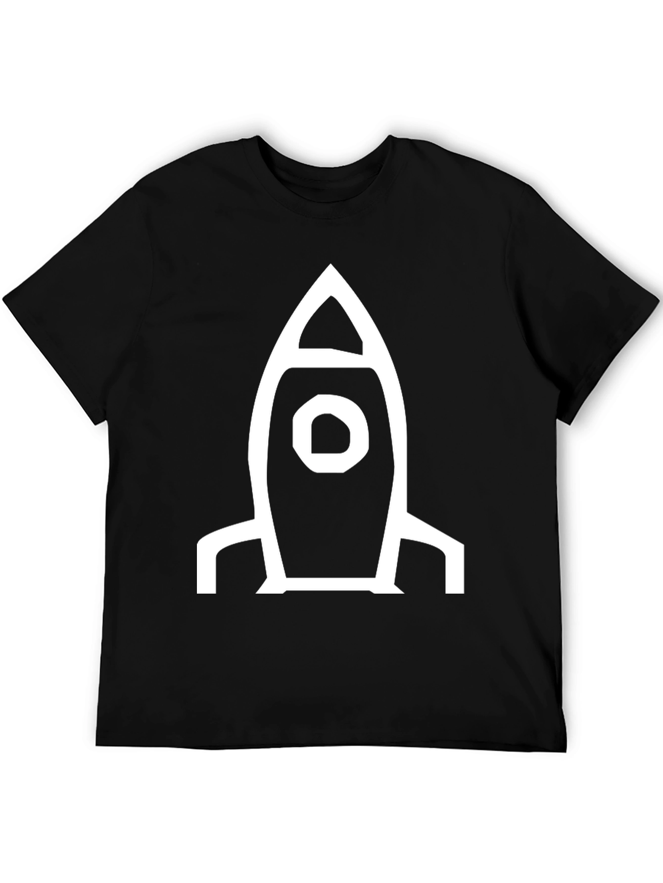 Rocket Graphic T-Shirt - Black Cotton Blend