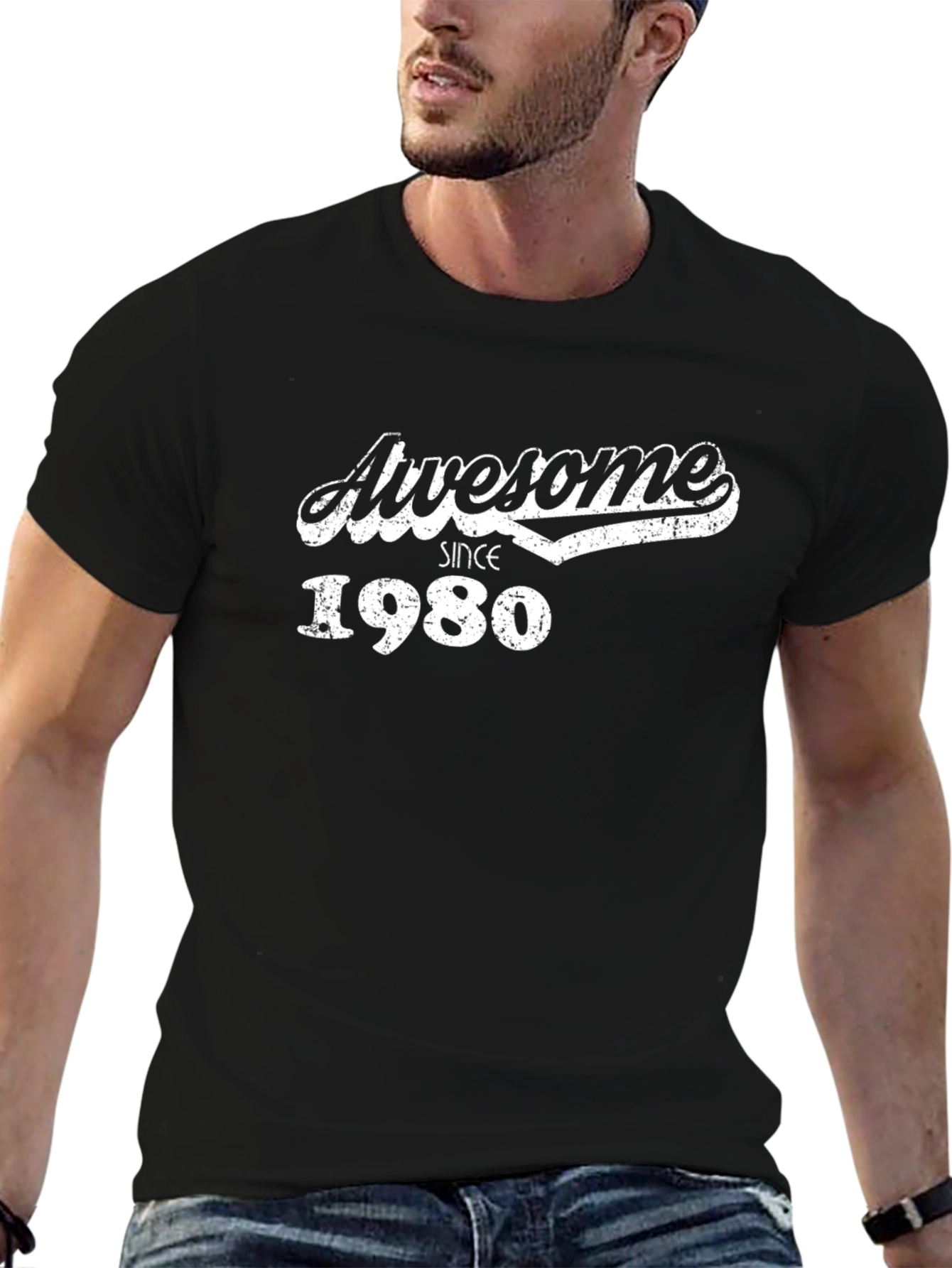 Awesome Since 1980 T-Shirt - Black