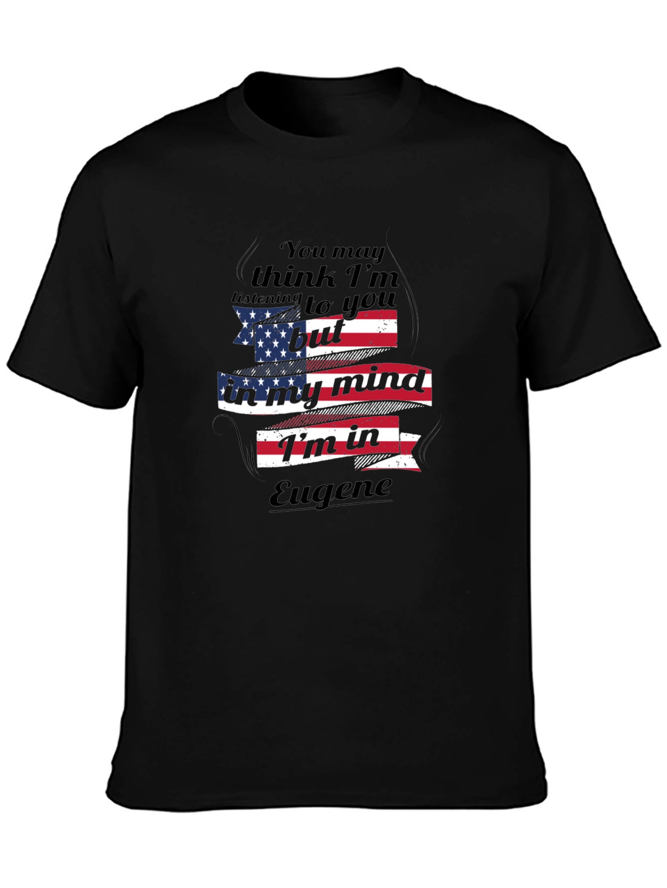 Eugene Mind T-Shirt USA Flag Graphic