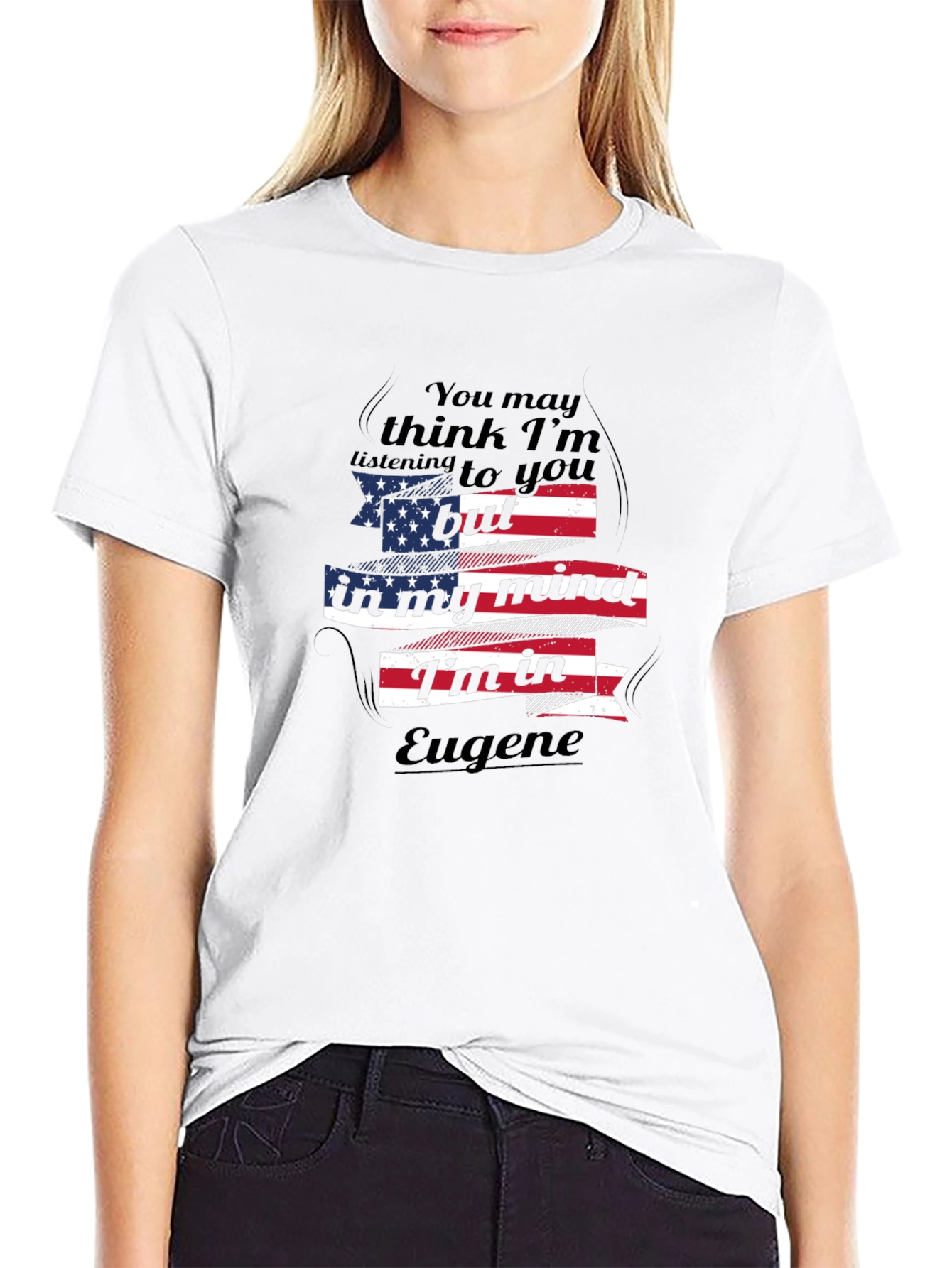 Eugene Mind T-Shirt USA Flag Graphic