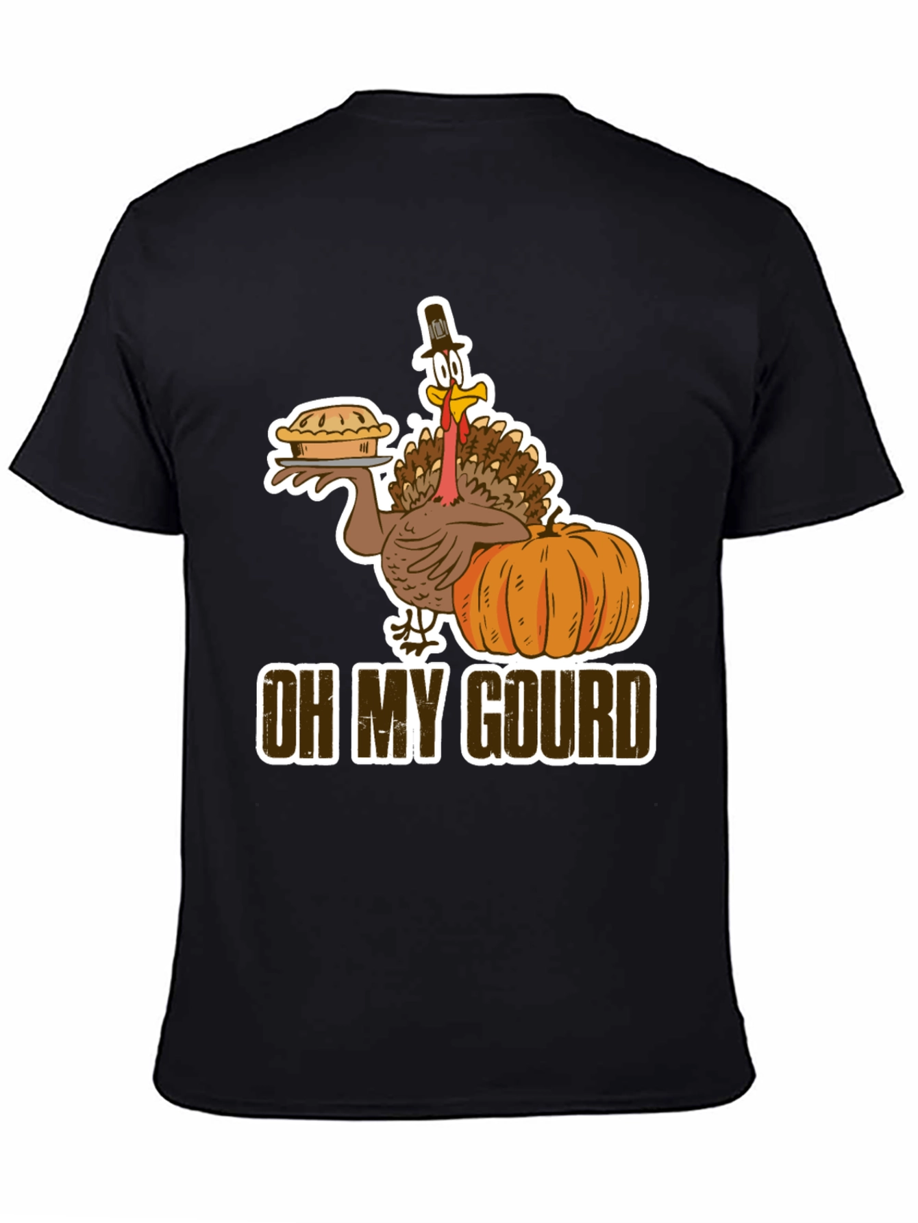 Oh My Gourd Turkey Pie T-Shirt Fall Thanksgiving Tee