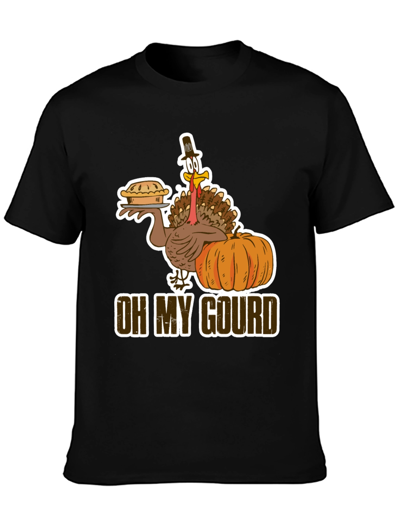 Oh My Gourd Turkey Pie T-Shirt Fall Thanksgiving Tee
