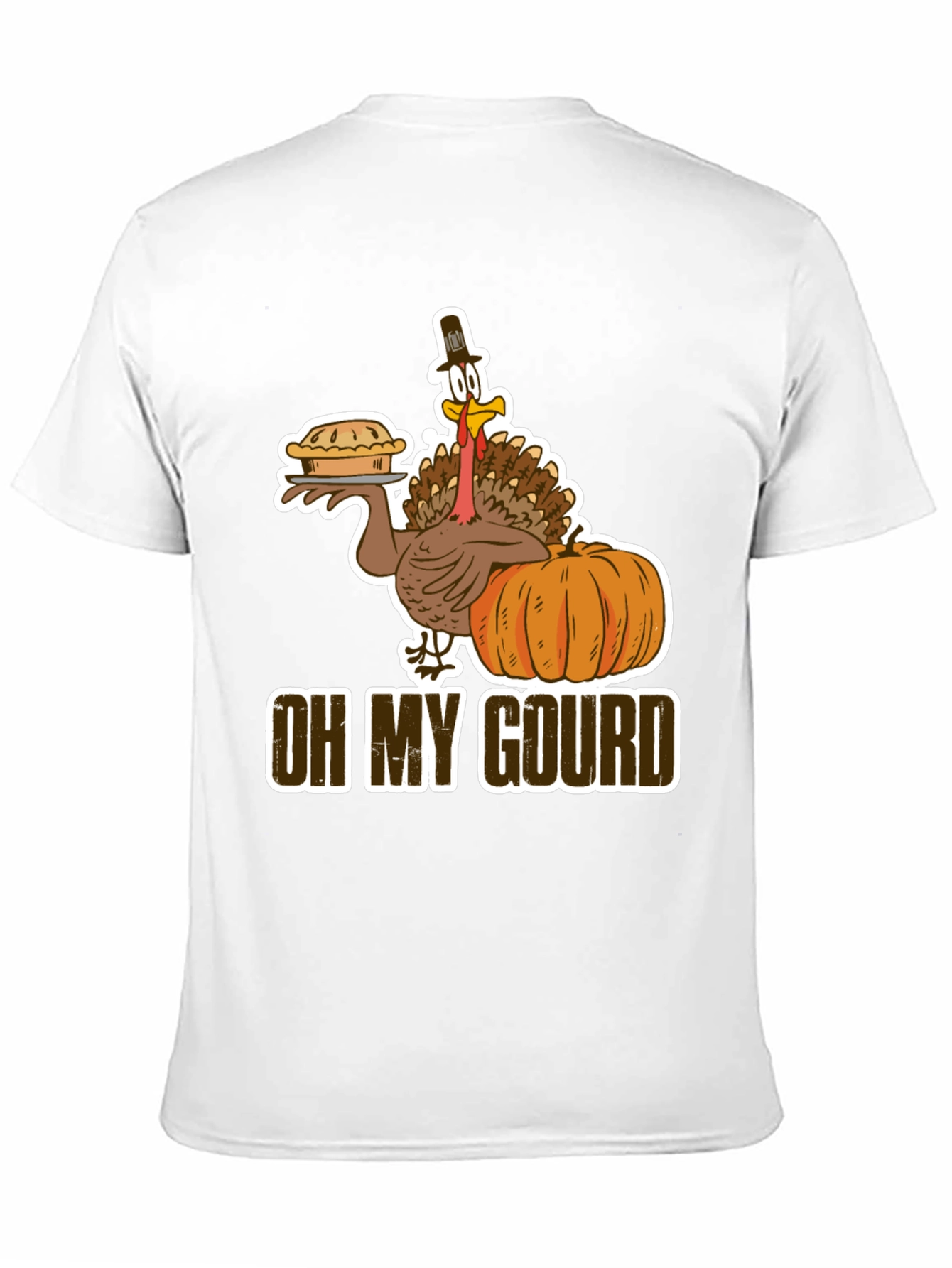 Oh My Gourd Turkey Pie T-Shirt Fall Thanksgiving Tee
