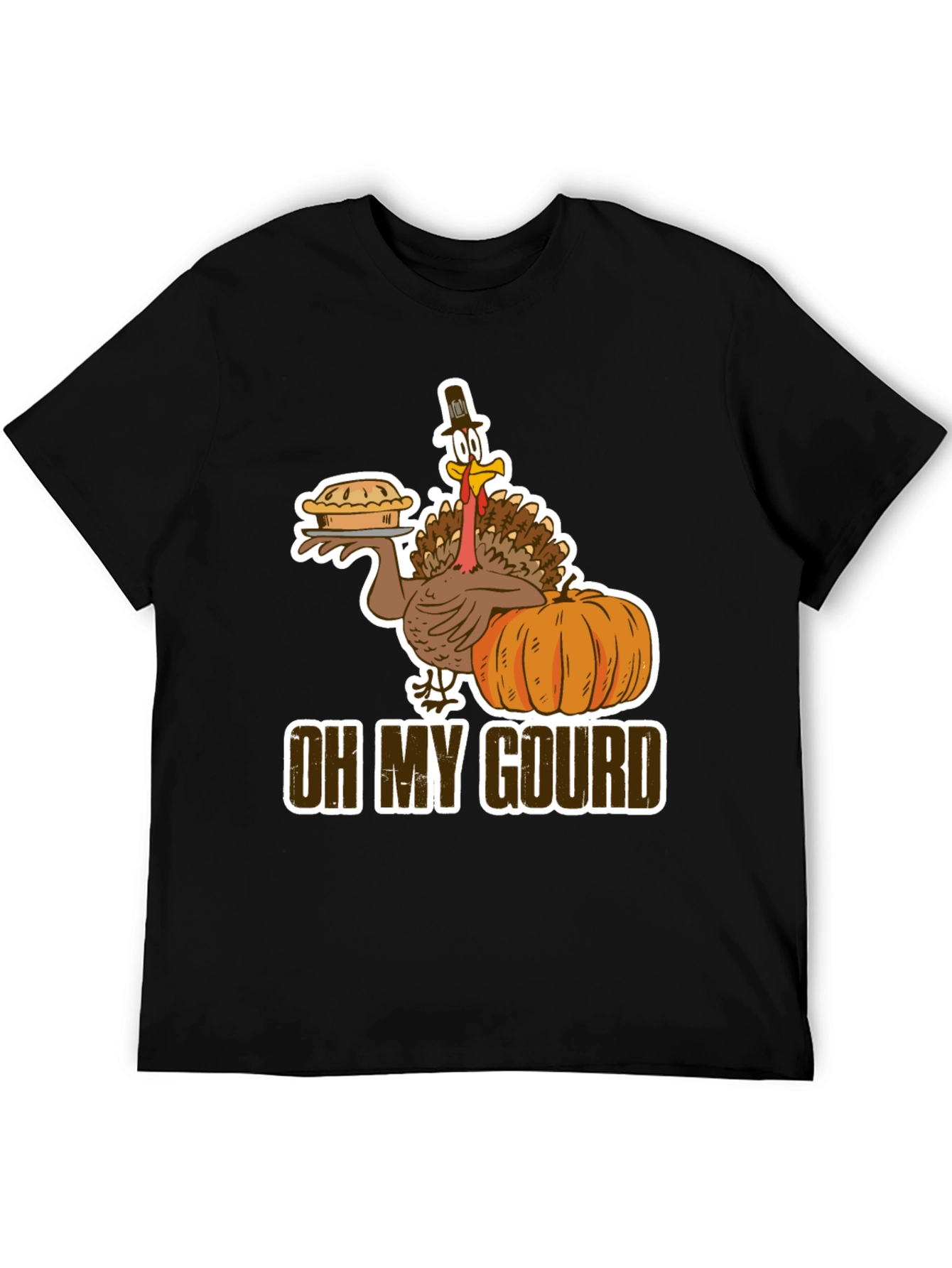 Oh My Gourd Turkey Pie T-Shirt Fall Thanksgiving Tee