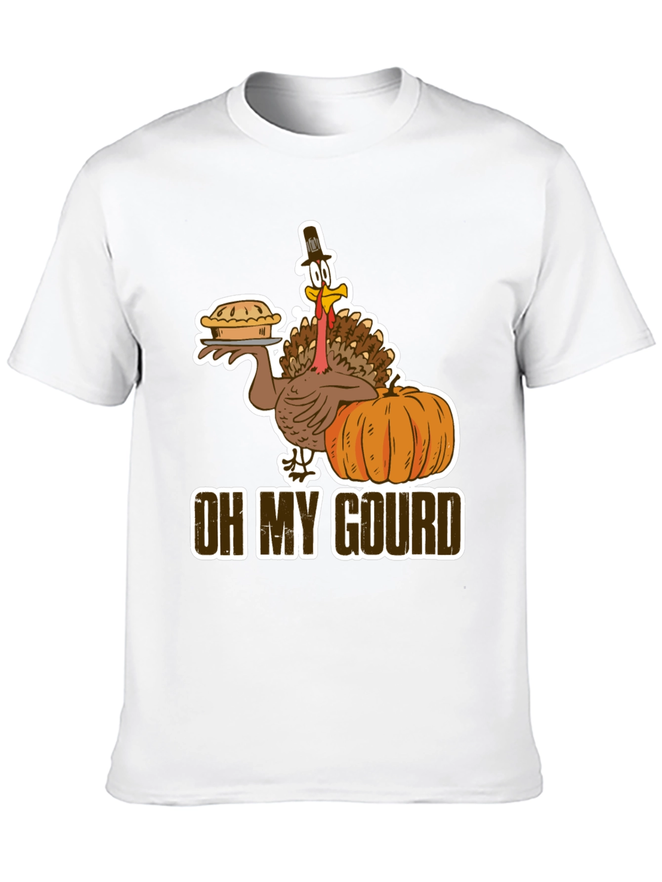 Oh My Gourd Turkey Pie T-Shirt Fall Thanksgiving Tee