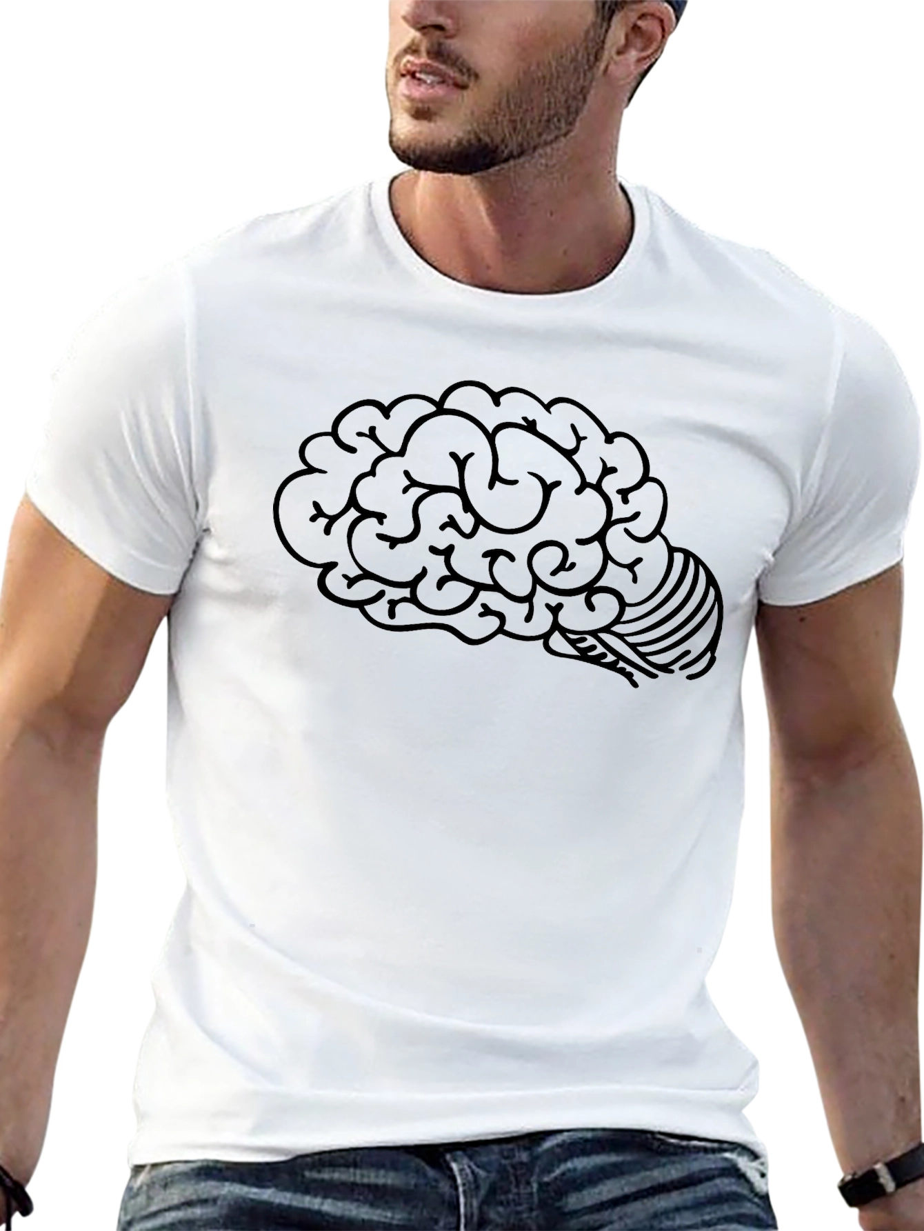 Brain Graphic Tee - Mens Black Short Sleeve