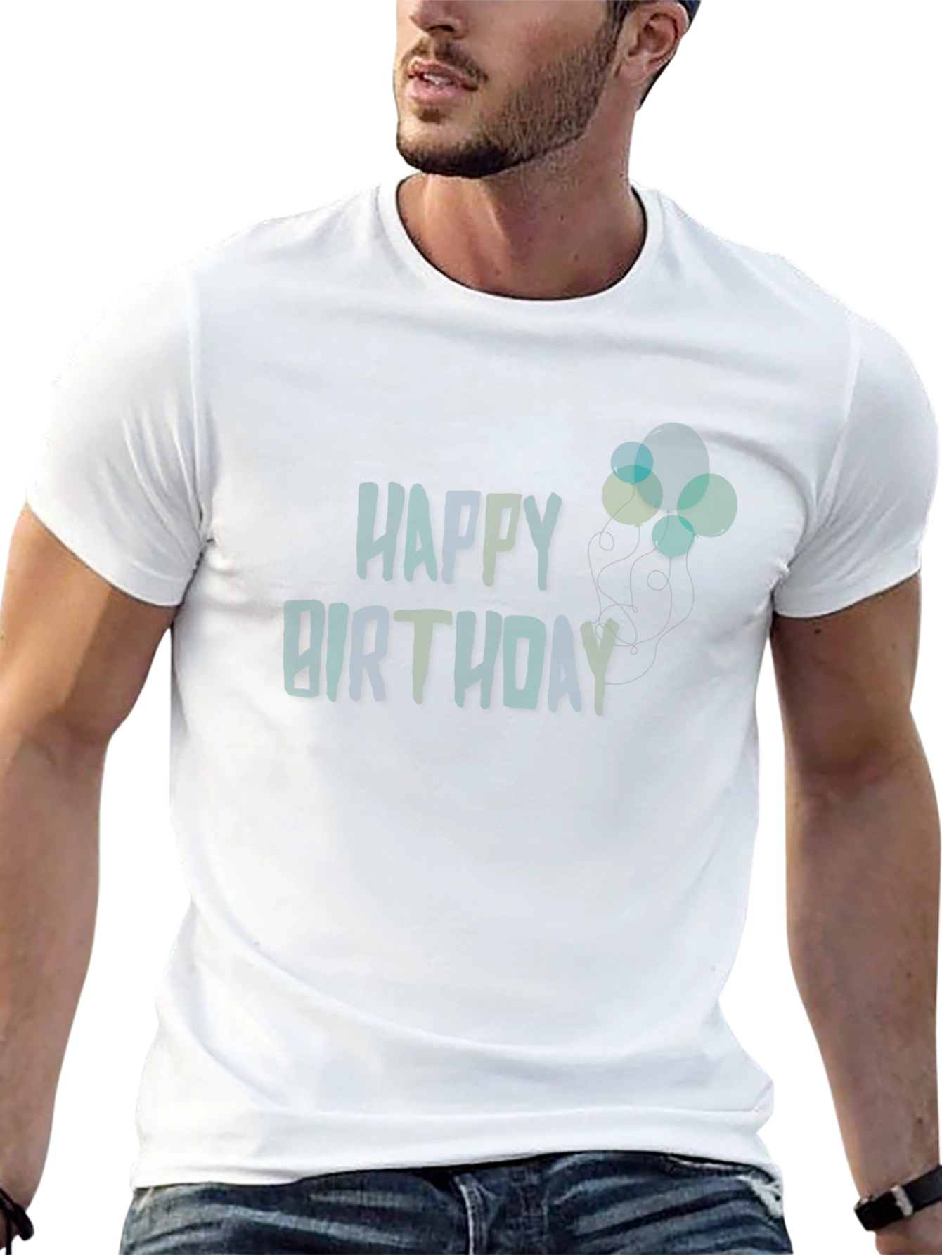 Happy Birthday Graphic Print T-Shirt