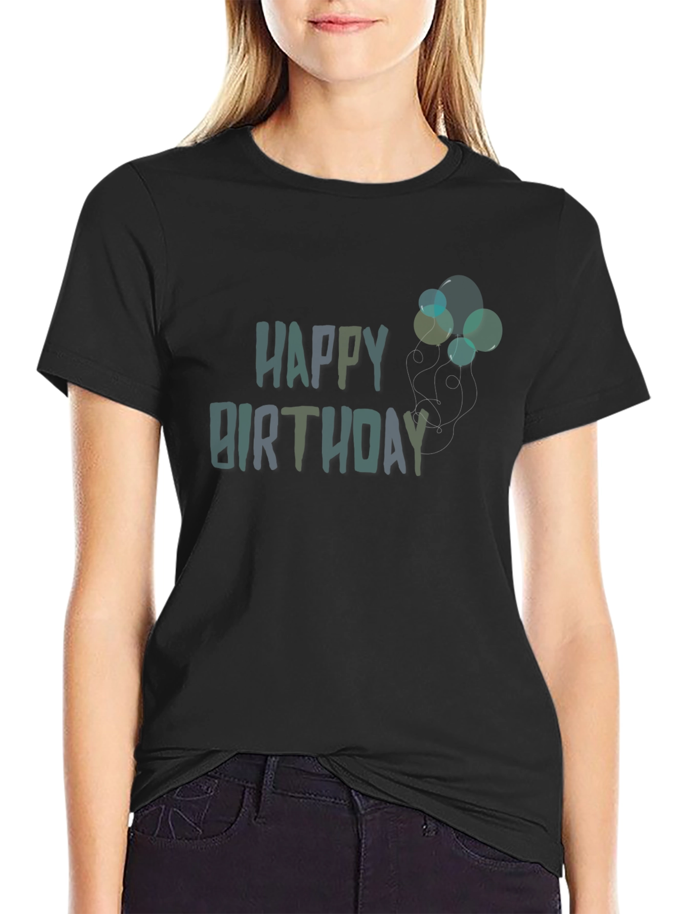 Happy Birthday Graphic Print T-Shirt