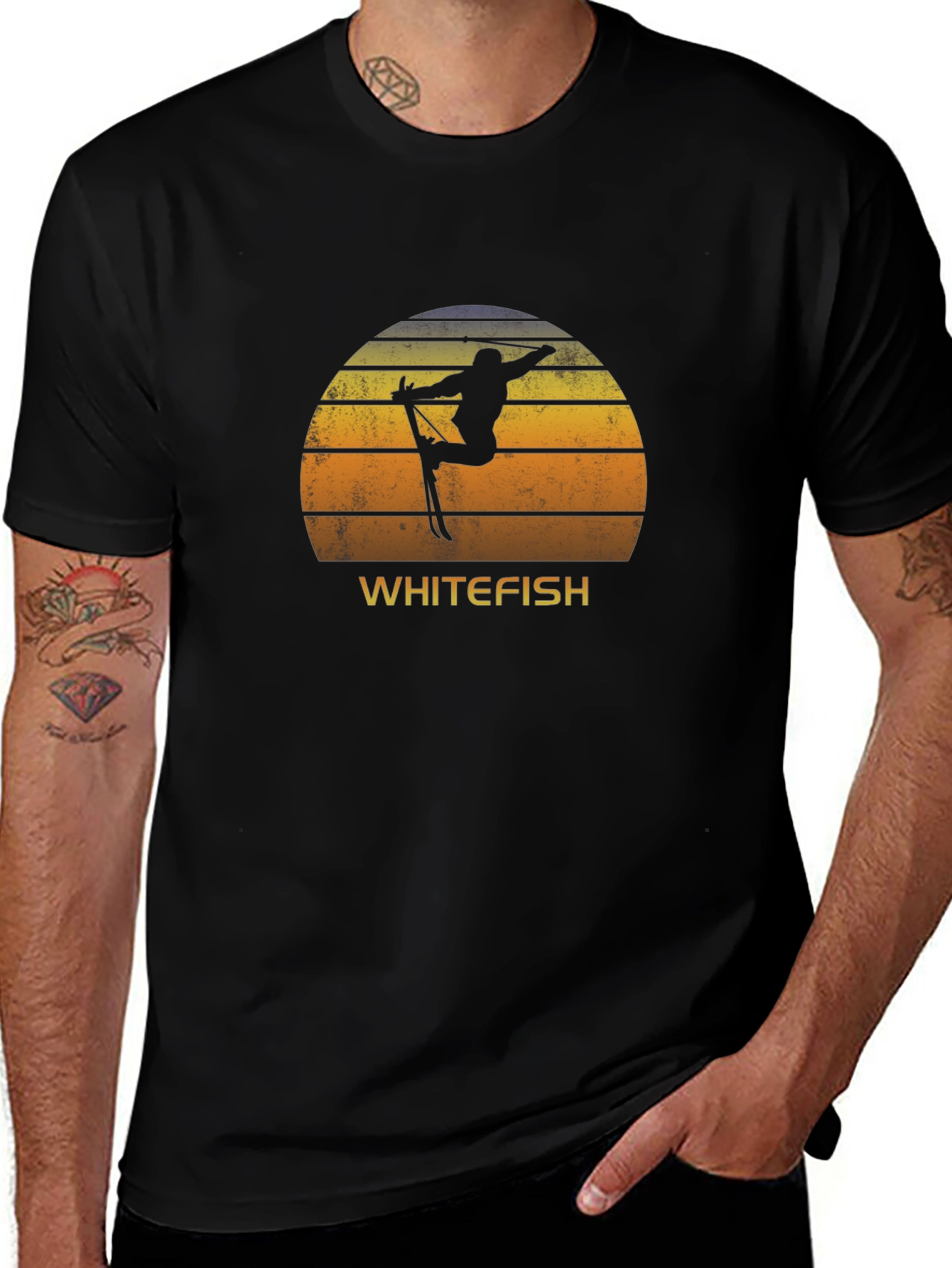 Whitefish Ski Sunset Graphic Tee