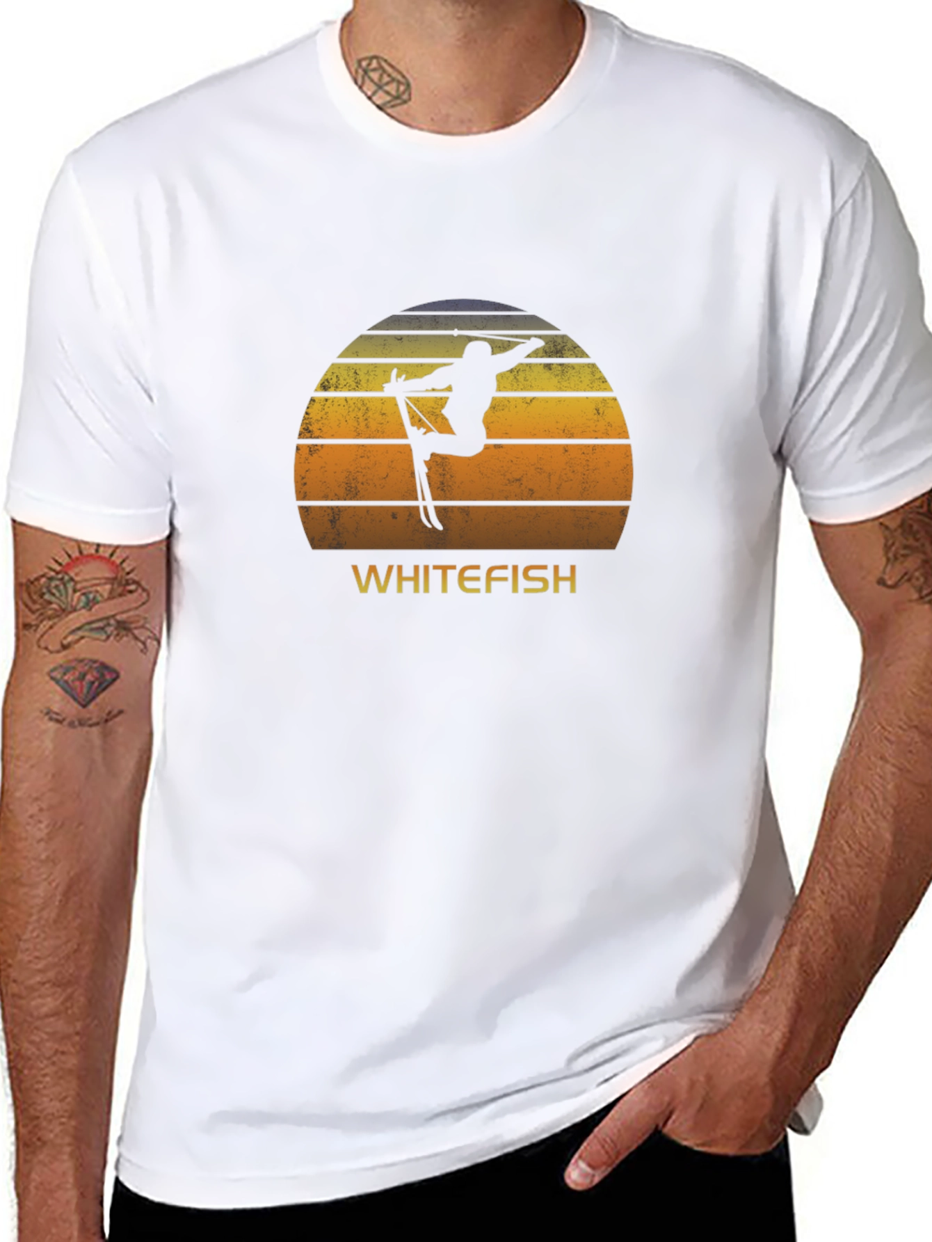 Whitefish Ski Sunset Graphic Tee