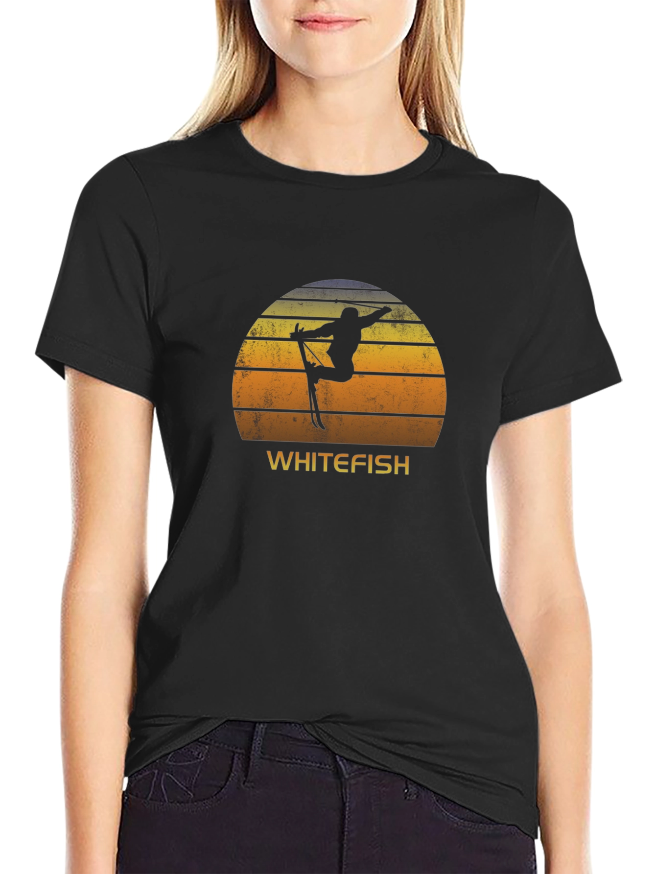 Whitefish Ski Sunset Graphic Tee